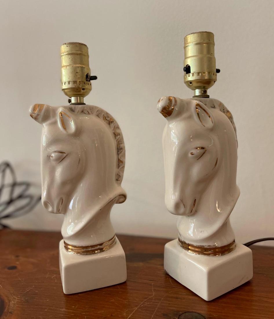 Américain Paire de lampes de table céramique en vente