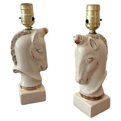 Ceramic Table Lamps, Pair