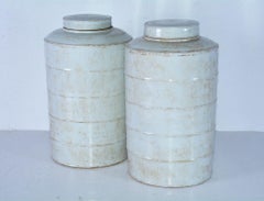 Ceramic Tall Blanc De Chine Ginger Jar with Lids