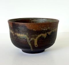 Bol à thé en céramique fine à glaçure brillante par Toshiko Takaezu