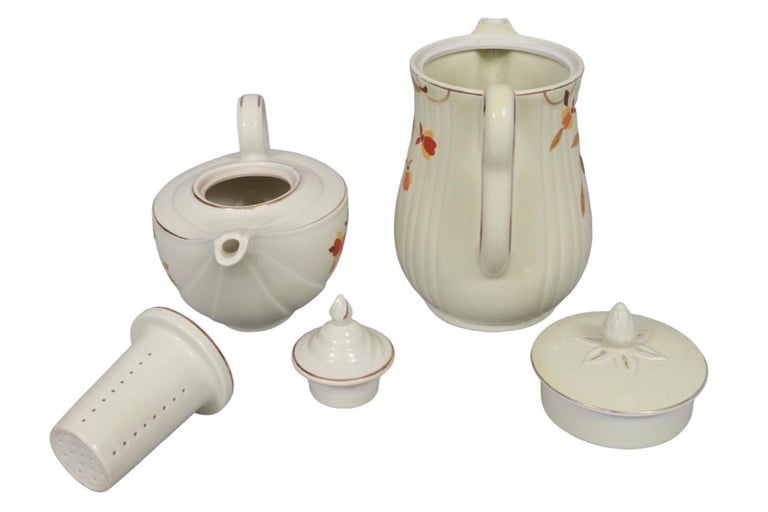 Ceramic Tea and Coffee Pot Set by Hall's For Sale at 1stDibs