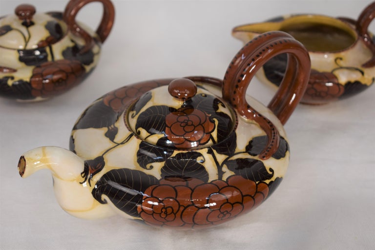 Ceramic Tea Service by Fenice Albisola, Italy, 1940s For Sale at 1stDibs