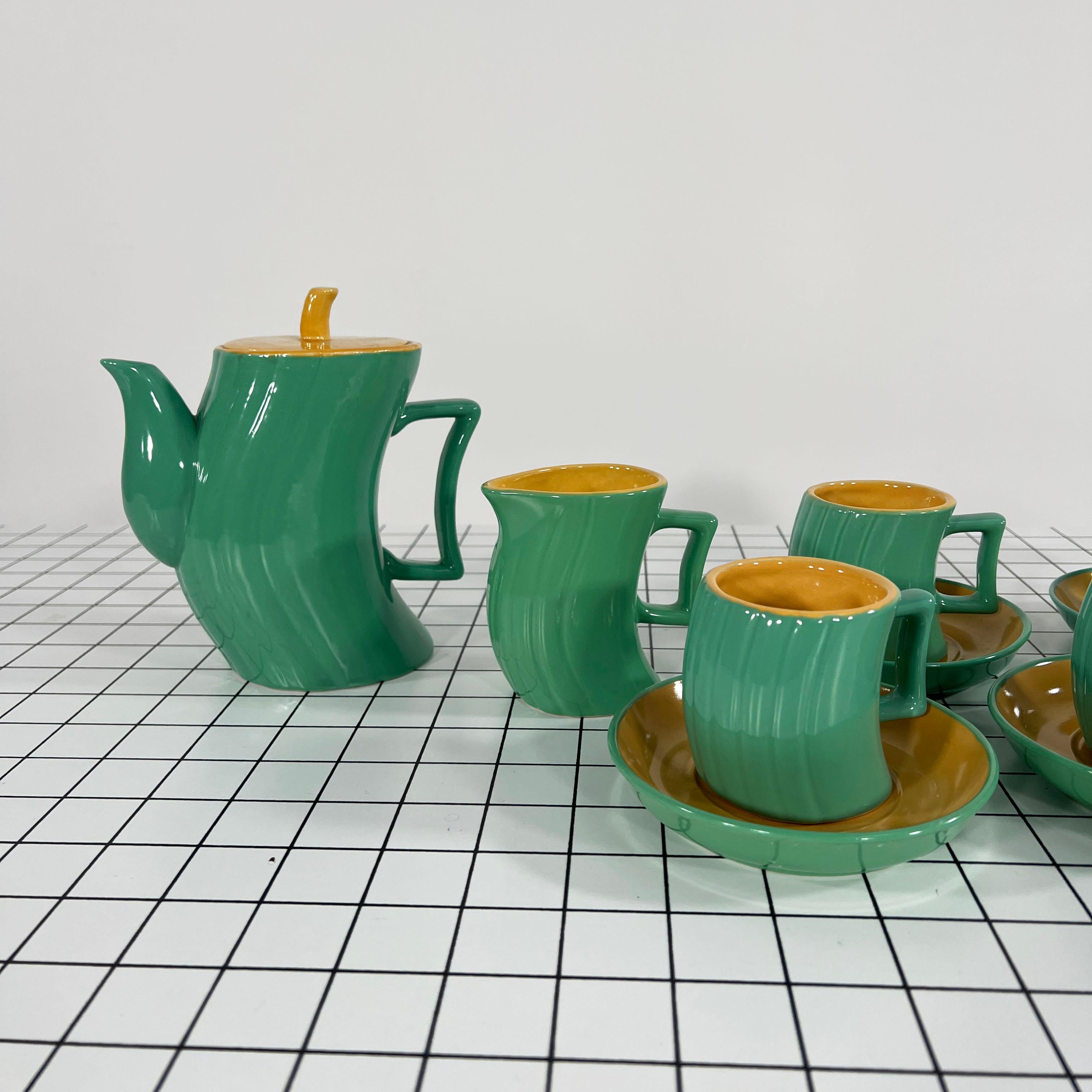 Ceramic Tea Service by Massimo Iosa Ghini for Naj Oleari, 1980s 1