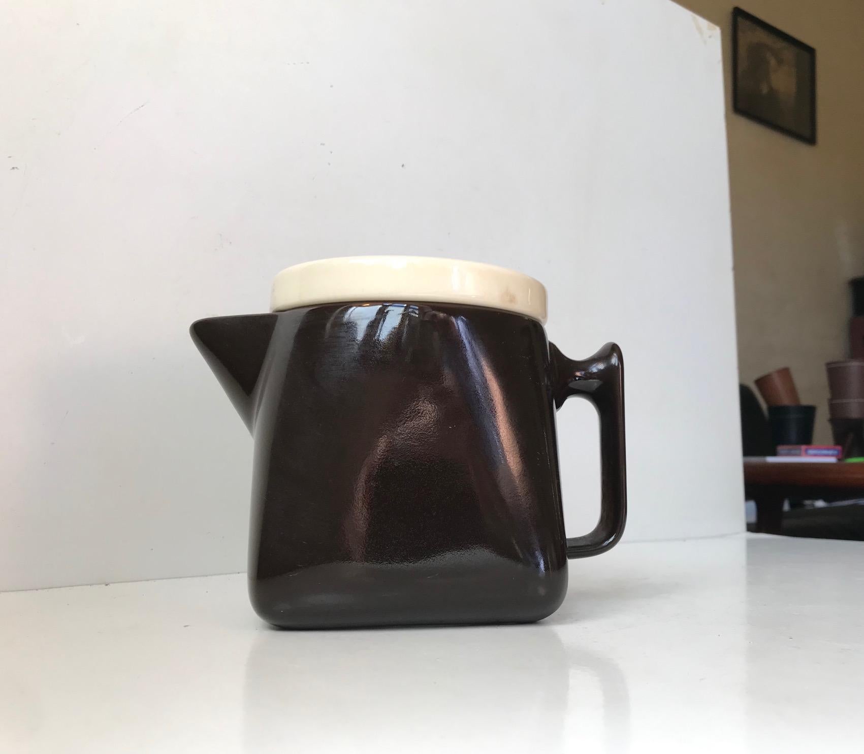 Glazed Ceramic Tea Service by Nanna Ditzel for Søholm, 1970s For Sale