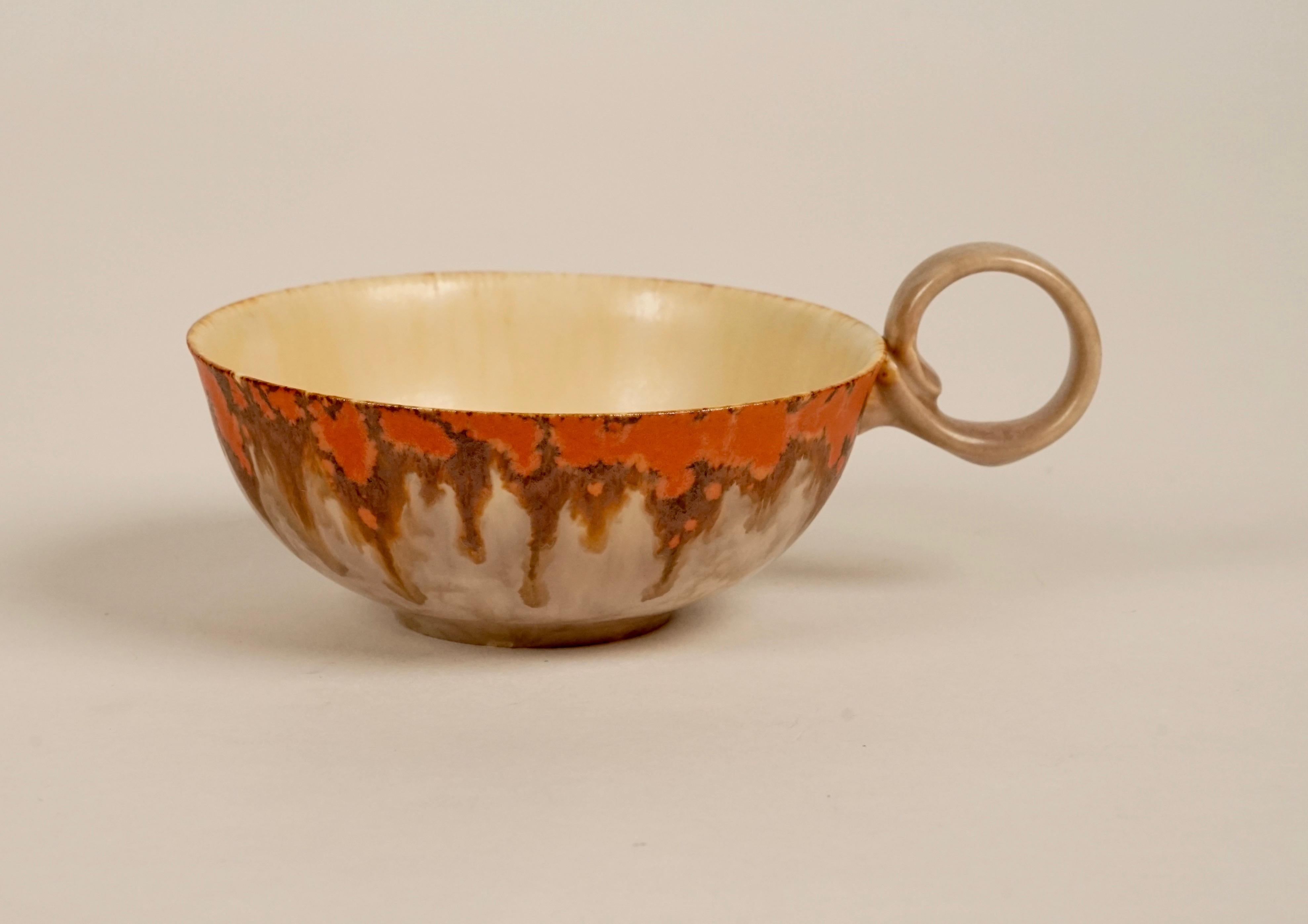 Ceramic Tea Set from 1930s, Czechoslovakia, in Cabana Style For Sale 4