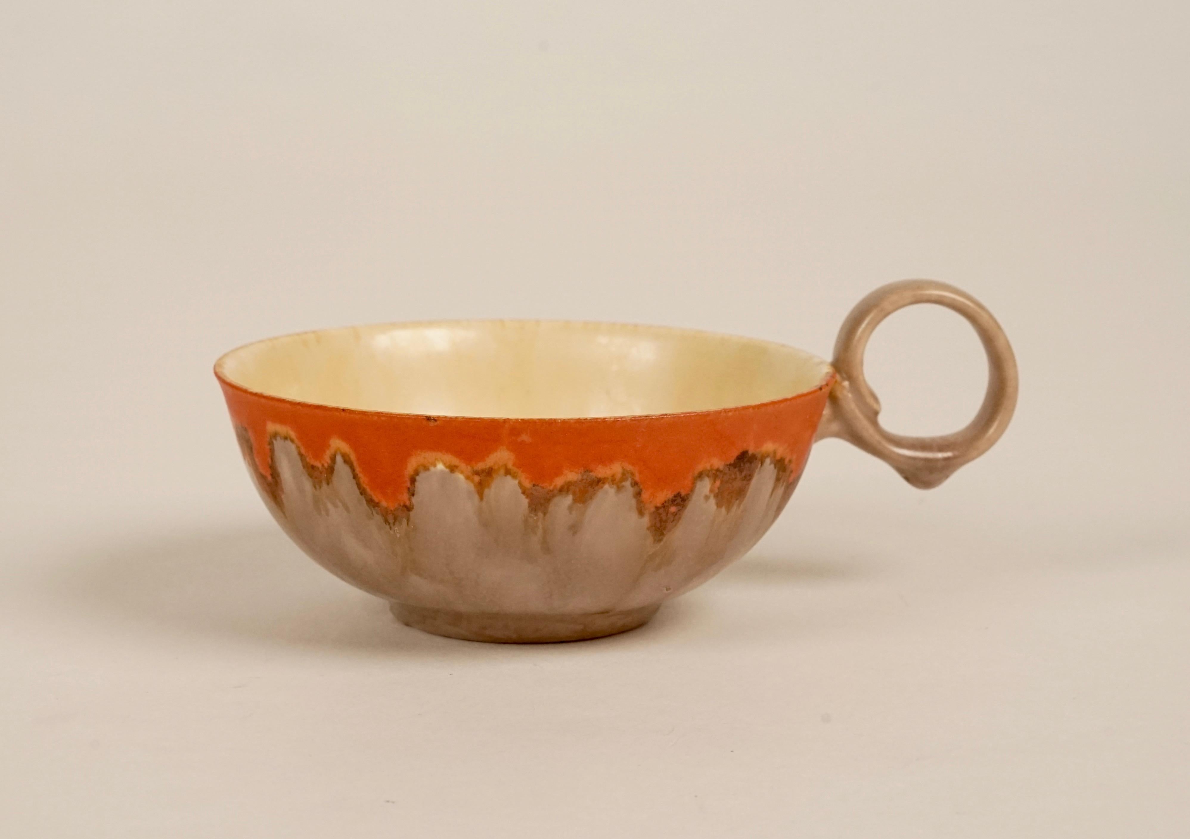 Ceramic Tea Set from 1930s, Czechoslovakia, in Cabana Style For Sale 8