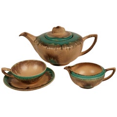 Ceramic Tee Set from 1920s, Germany, in Cabana Style