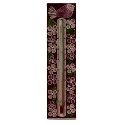 Ceramic Thermometer by Mithé Espelte with Bird Decor