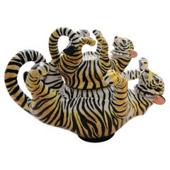Joyero de cerámica Tigre Hecho a mano en Sudáfrica