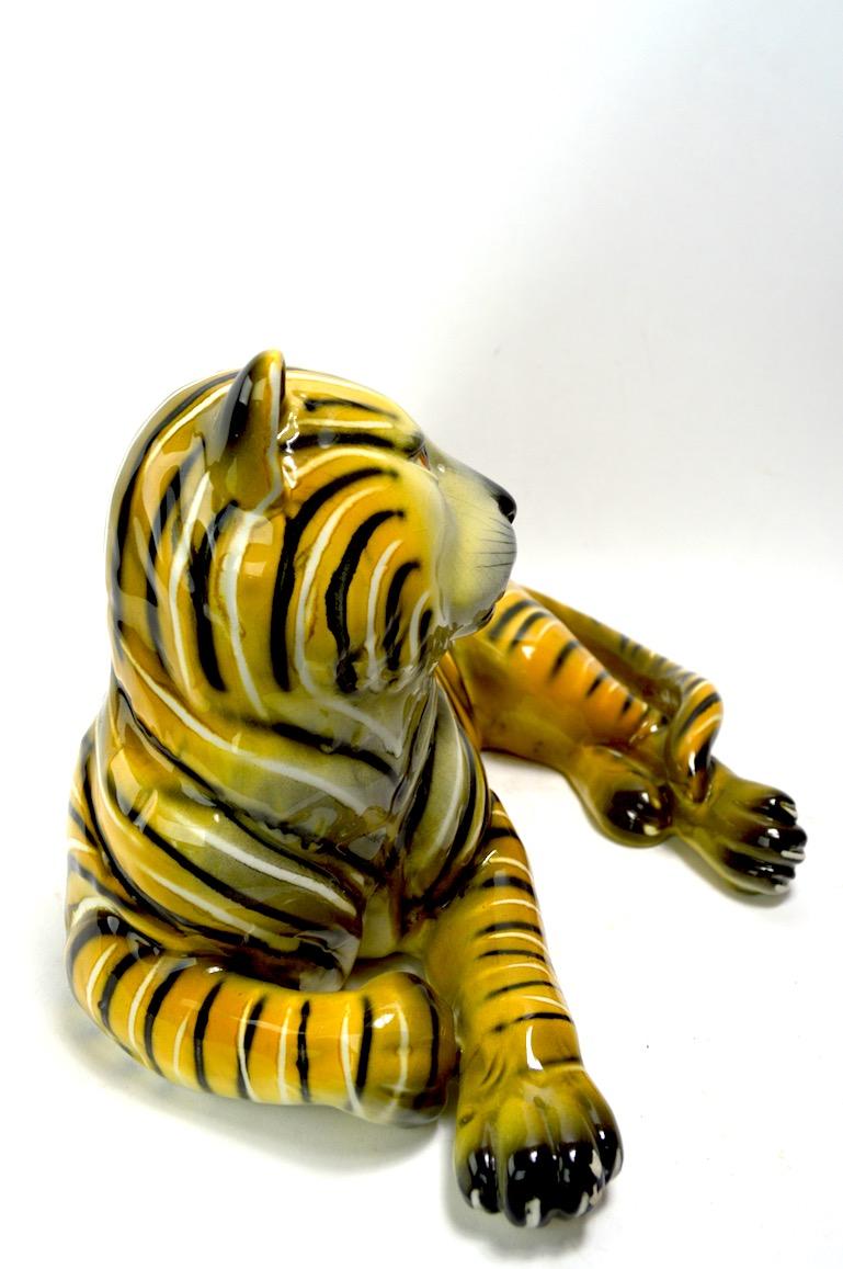 ceramic tiger made in italy