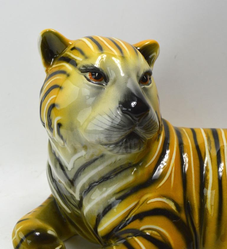 Ceramic Tiger Made in Italy In Good Condition In New York, NY