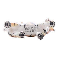 Scultura di tigre in ceramica, realizzata a mano in Sudafrica