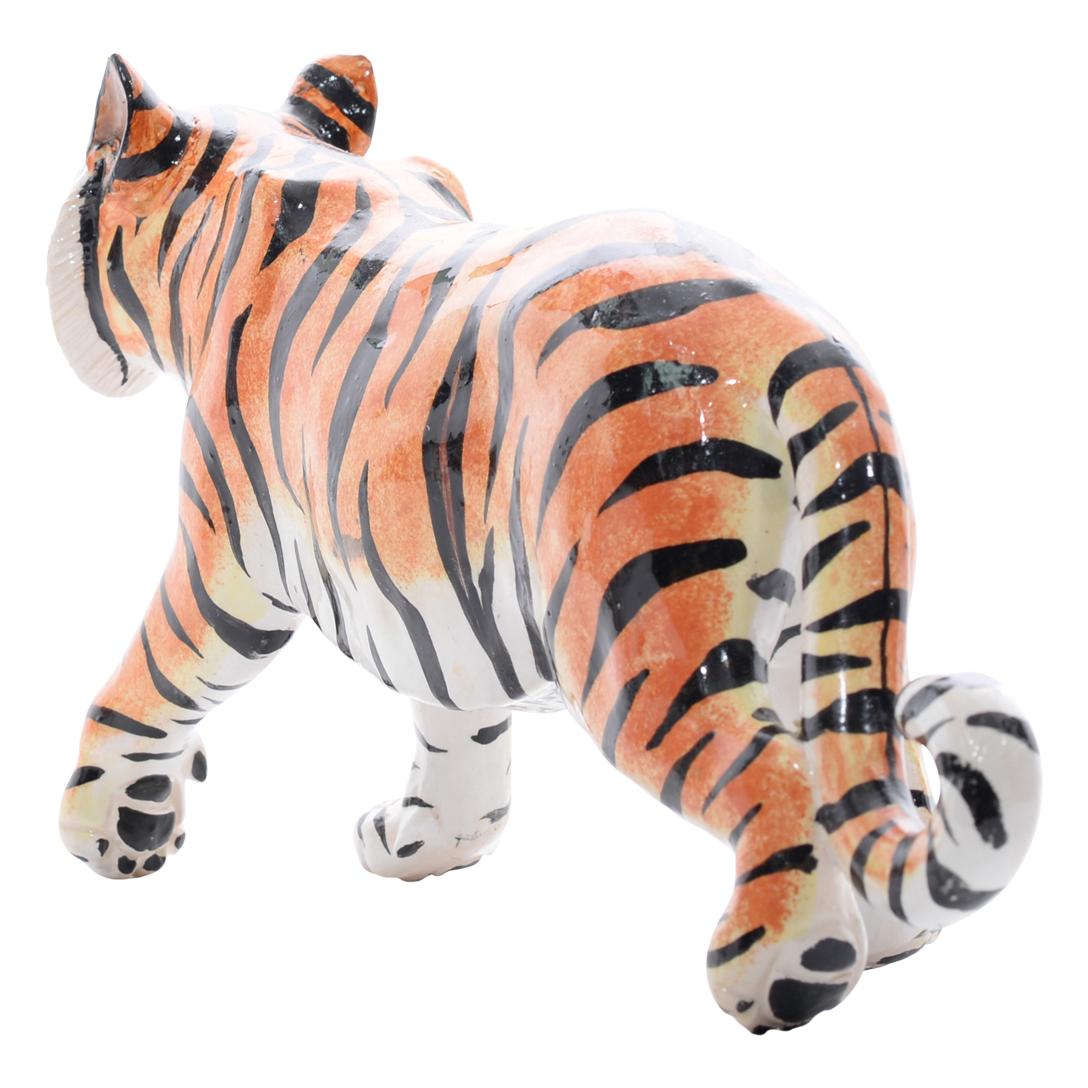 Modern Ceramic  Tiger  Sculpture , hand made in South Africa