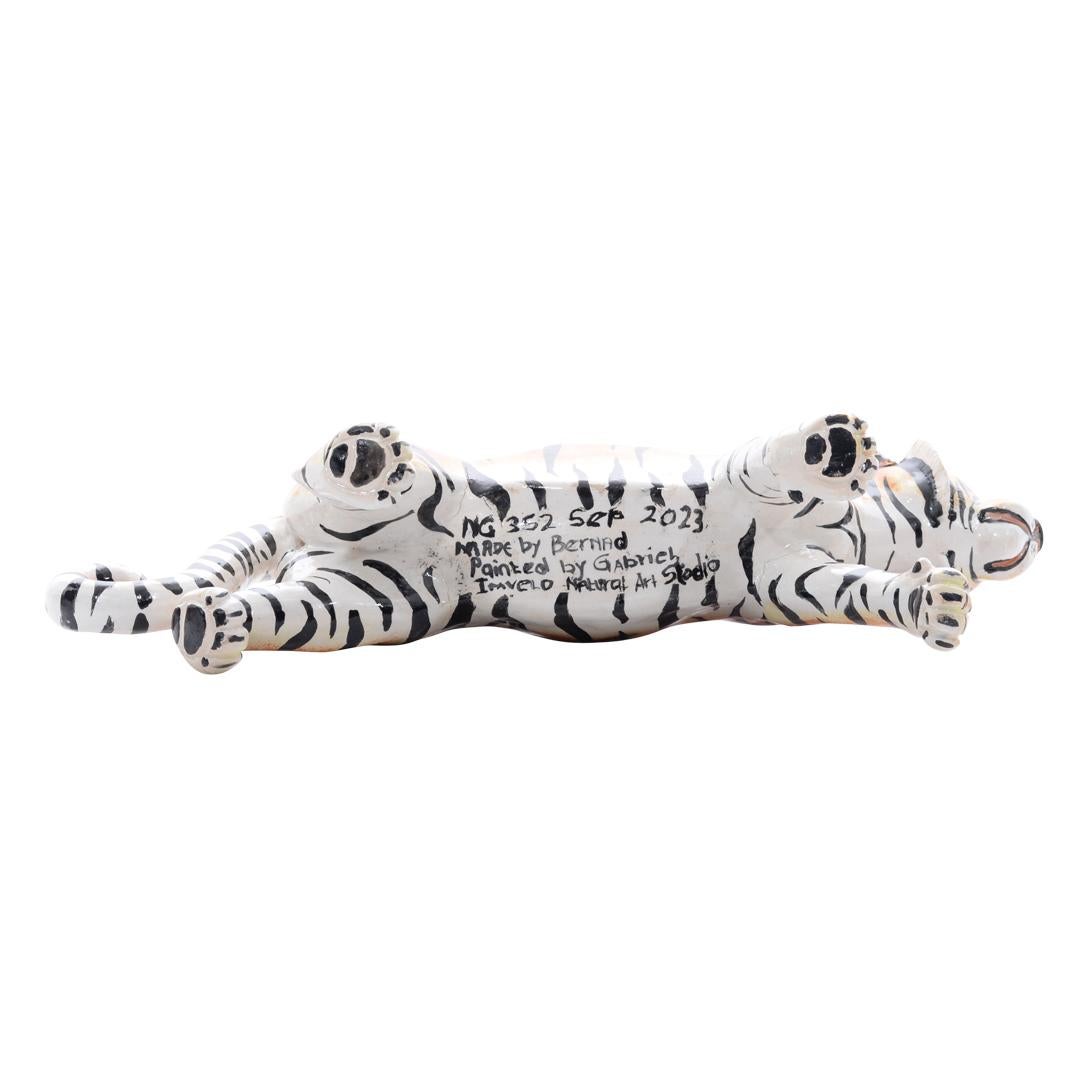 South African Ceramic  Tiger  Sculpture , hand made in South Africa