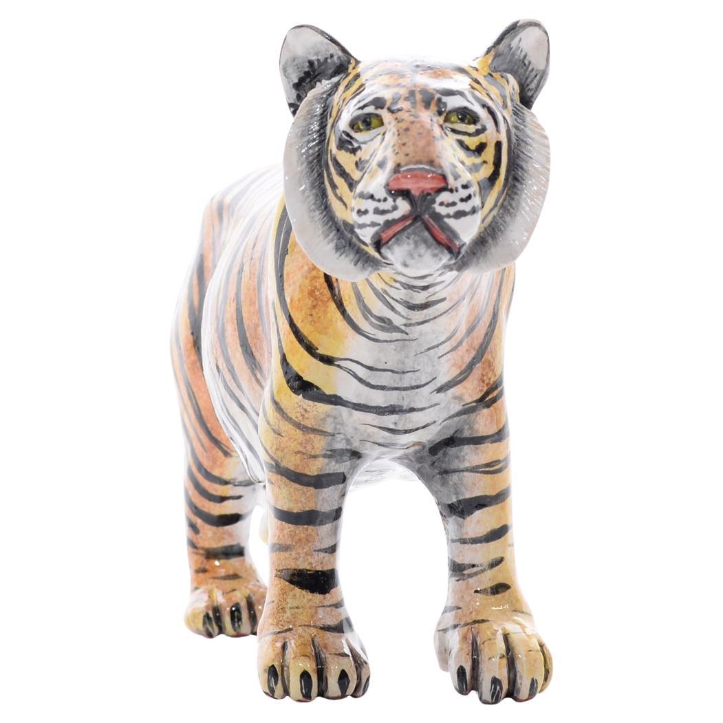 Keramik  Tiger  Skulptur, handgemacht in Südafrika