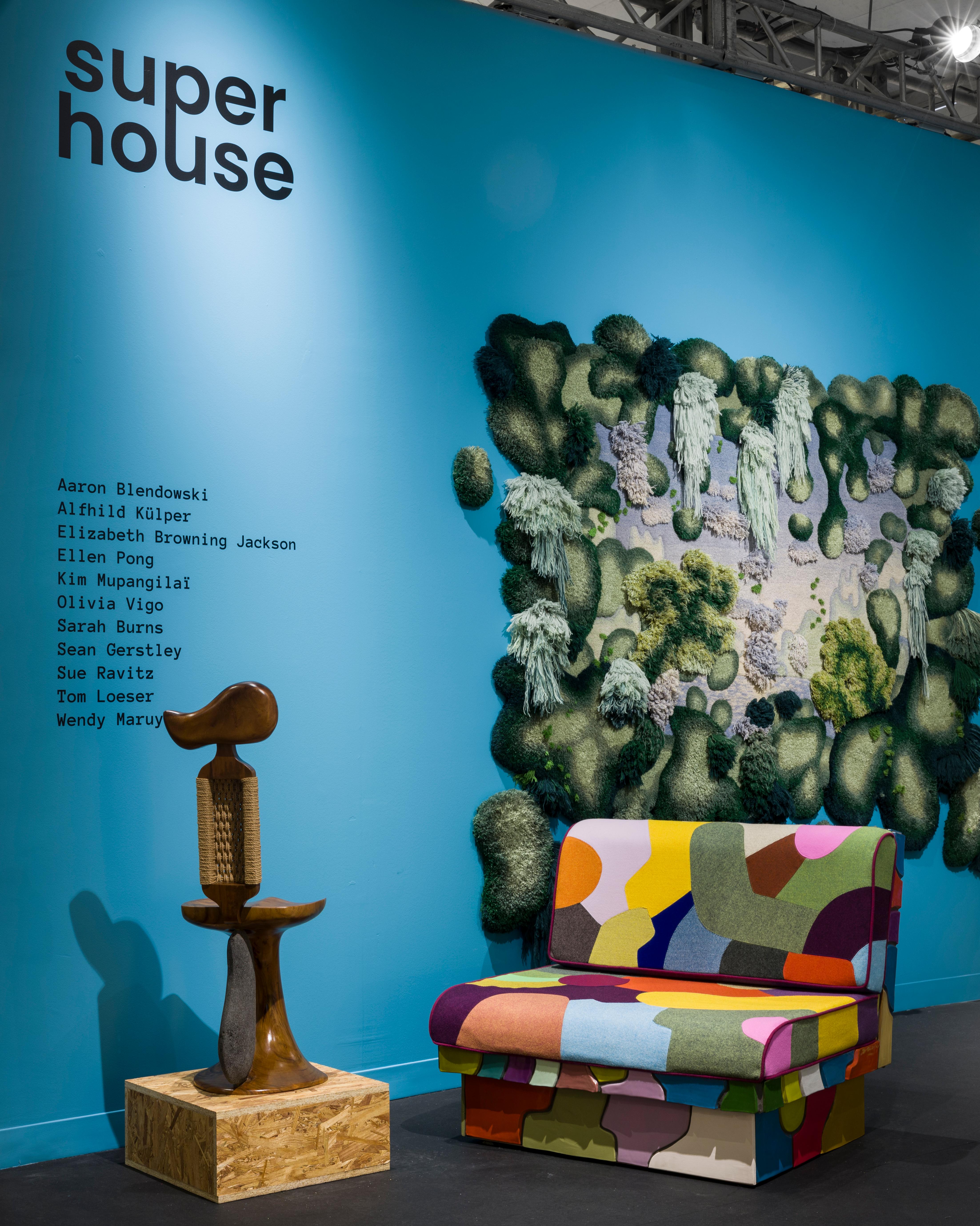 Ceramic Tile and Custom Patchwork Upholstery Lounge Chair by Sean Gerstley 4