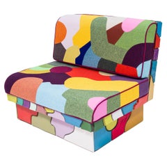 Ceramic Tile and Custom Patchwork Upholstery Lounge Chair by Sean Gerstley