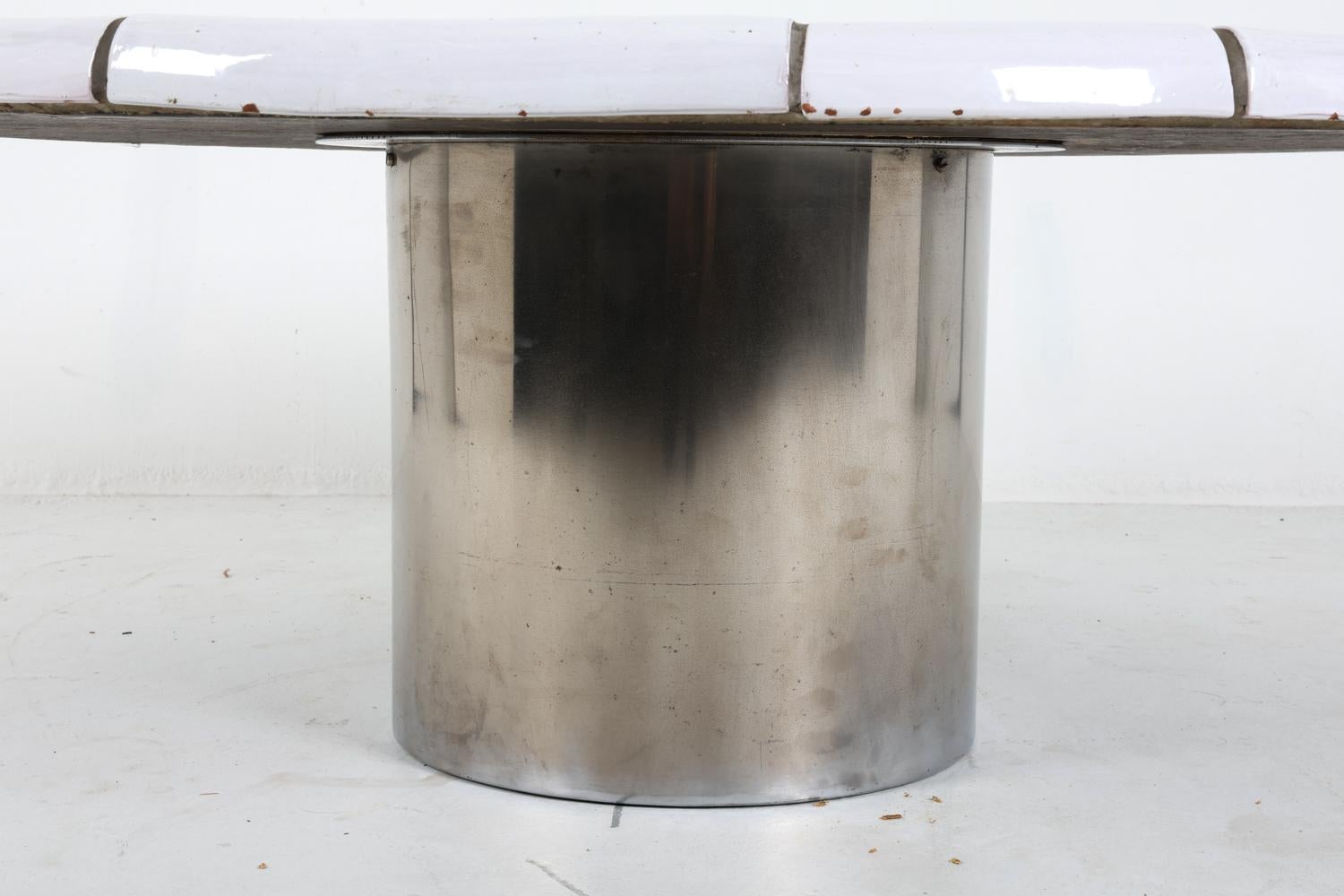 Couchtisch aus Keramikfliesen und Stahl von Gunnar Palander, ca. 1970er Jahre 7