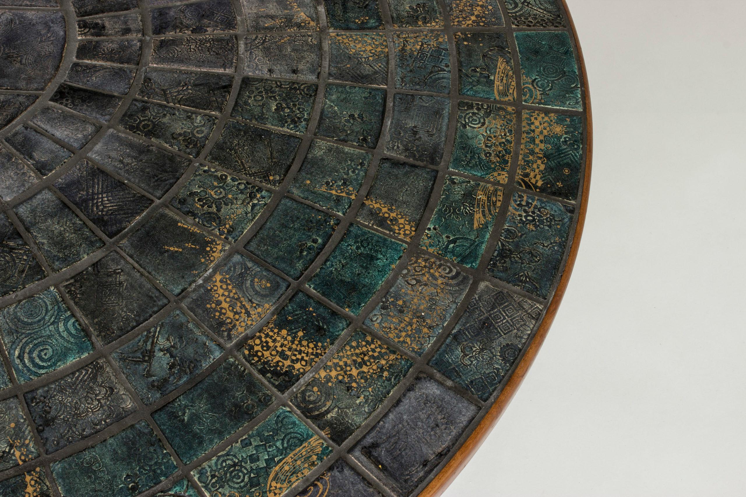 Table d'appoint ou table basse en céramique et teck par Bjørn Wiinblad, Danemark en vente 2