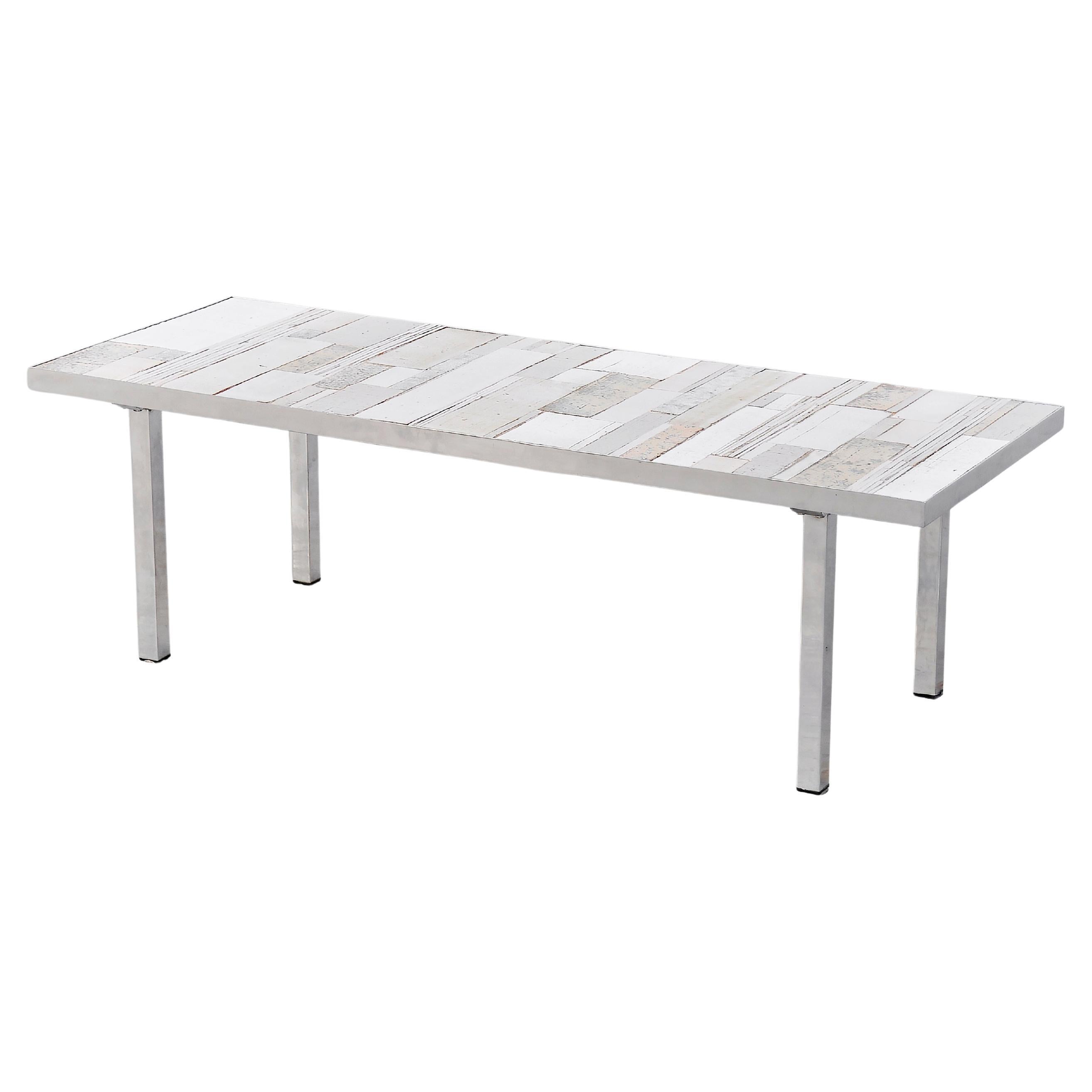 Ceramic Tile Coffee Table by Rogier Vandeweghe for Amphora, Belgium, 1960's