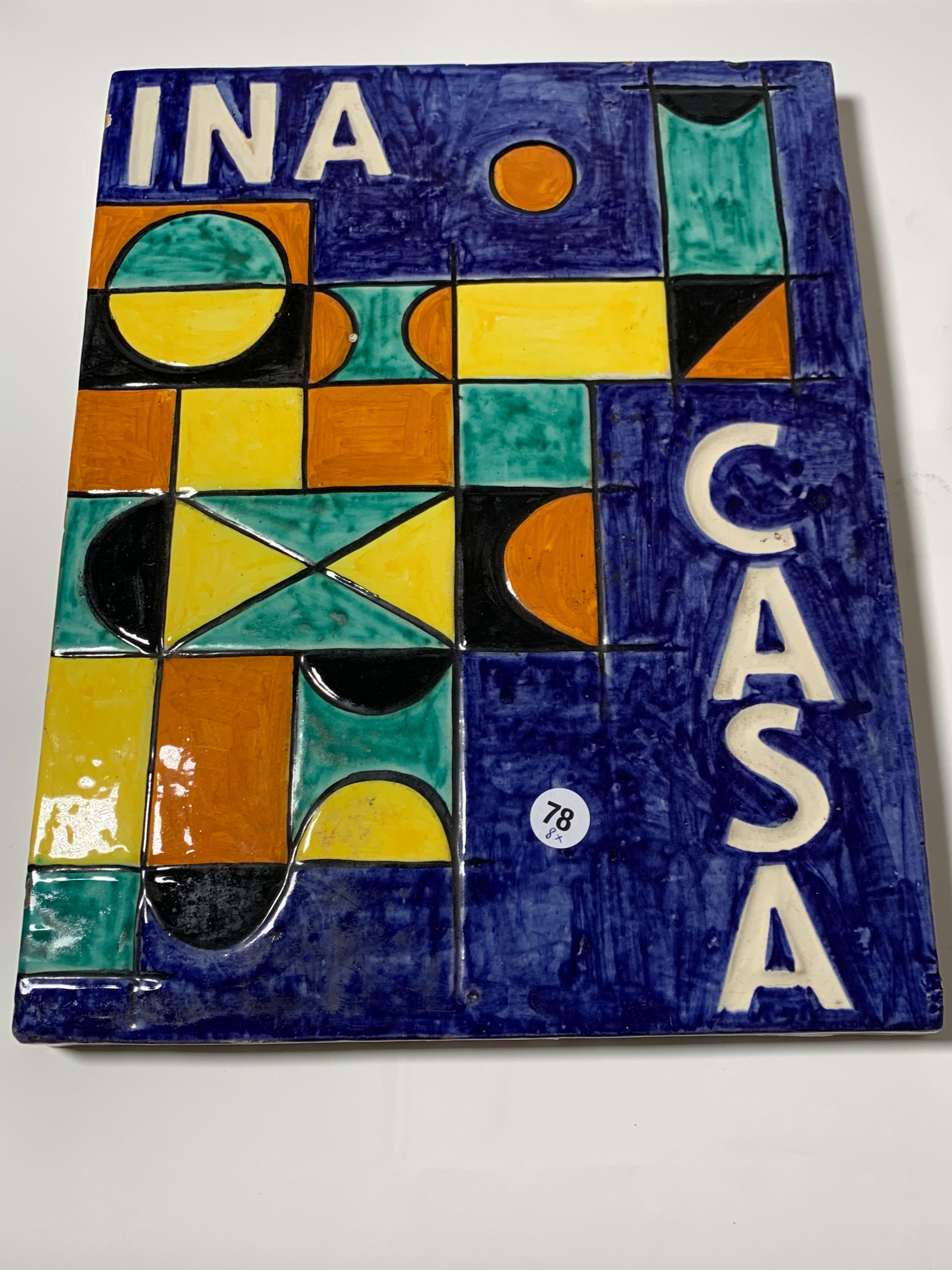 Modern Ceramic Tile INA-CASA Italy 1949-1963