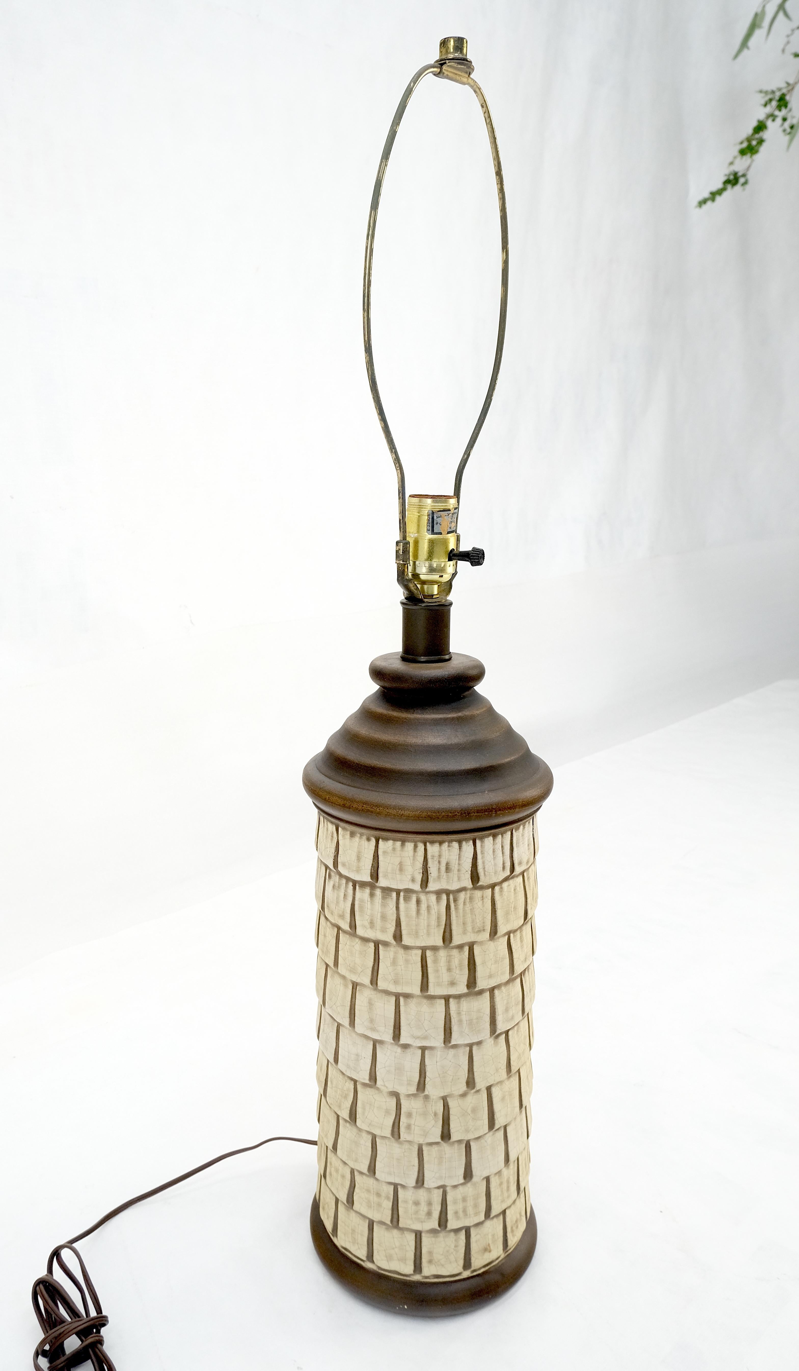 Ceramic Tile Style Cylinder Shape Table Lamp c1970s MINT! For Sale 5