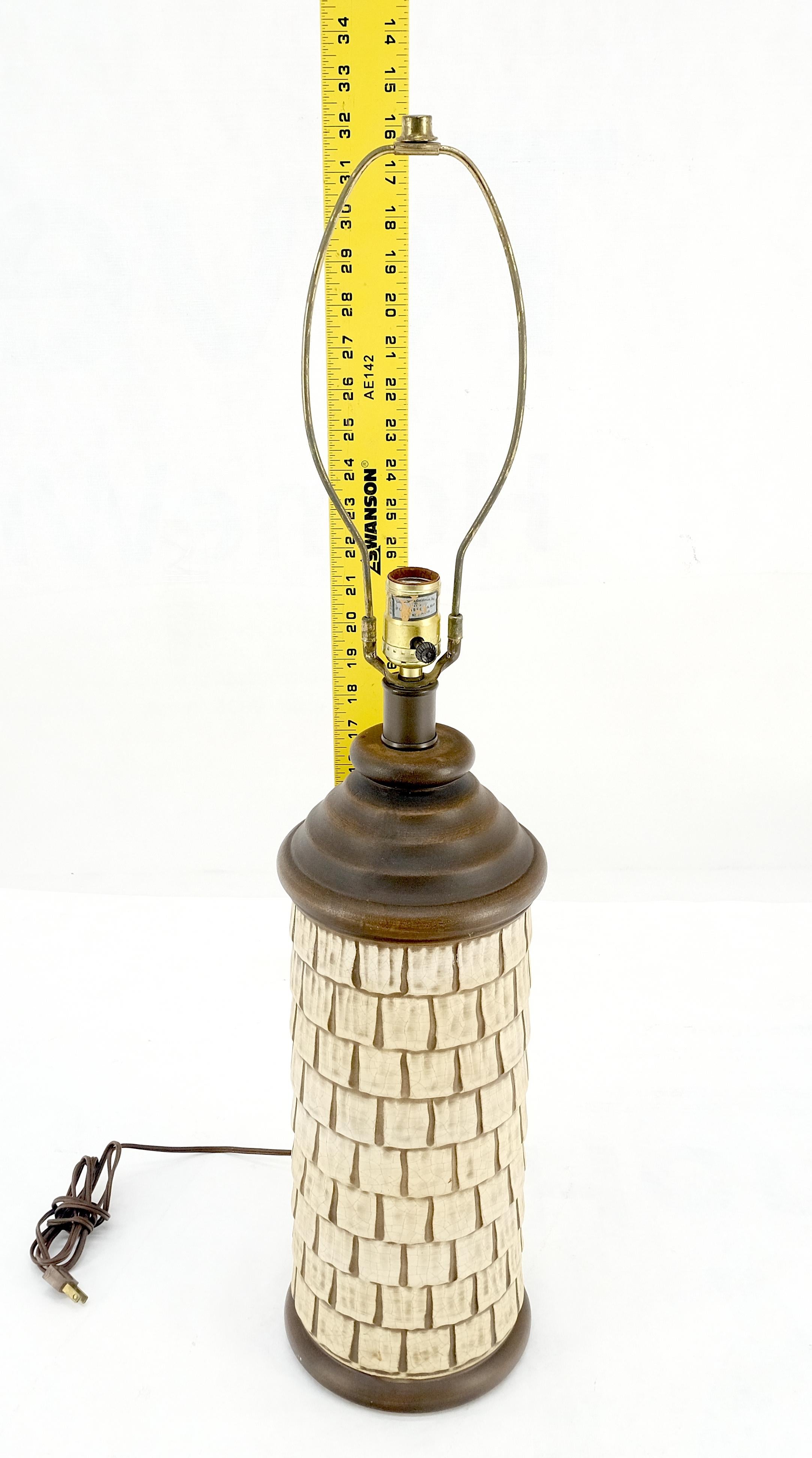 Ceramic Tile Style Cylinder Shape Table Lamp c1970s MINT! For Sale 6
