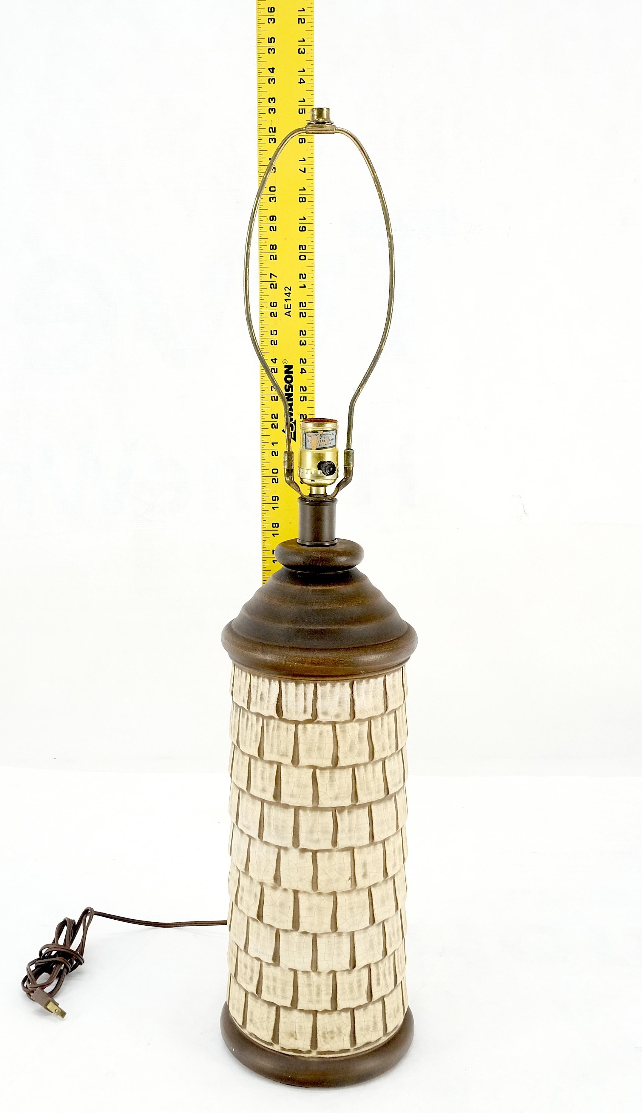 Ceramic Tile Style Cylinder Shape Table Lamp c1970s MINT! For Sale 7