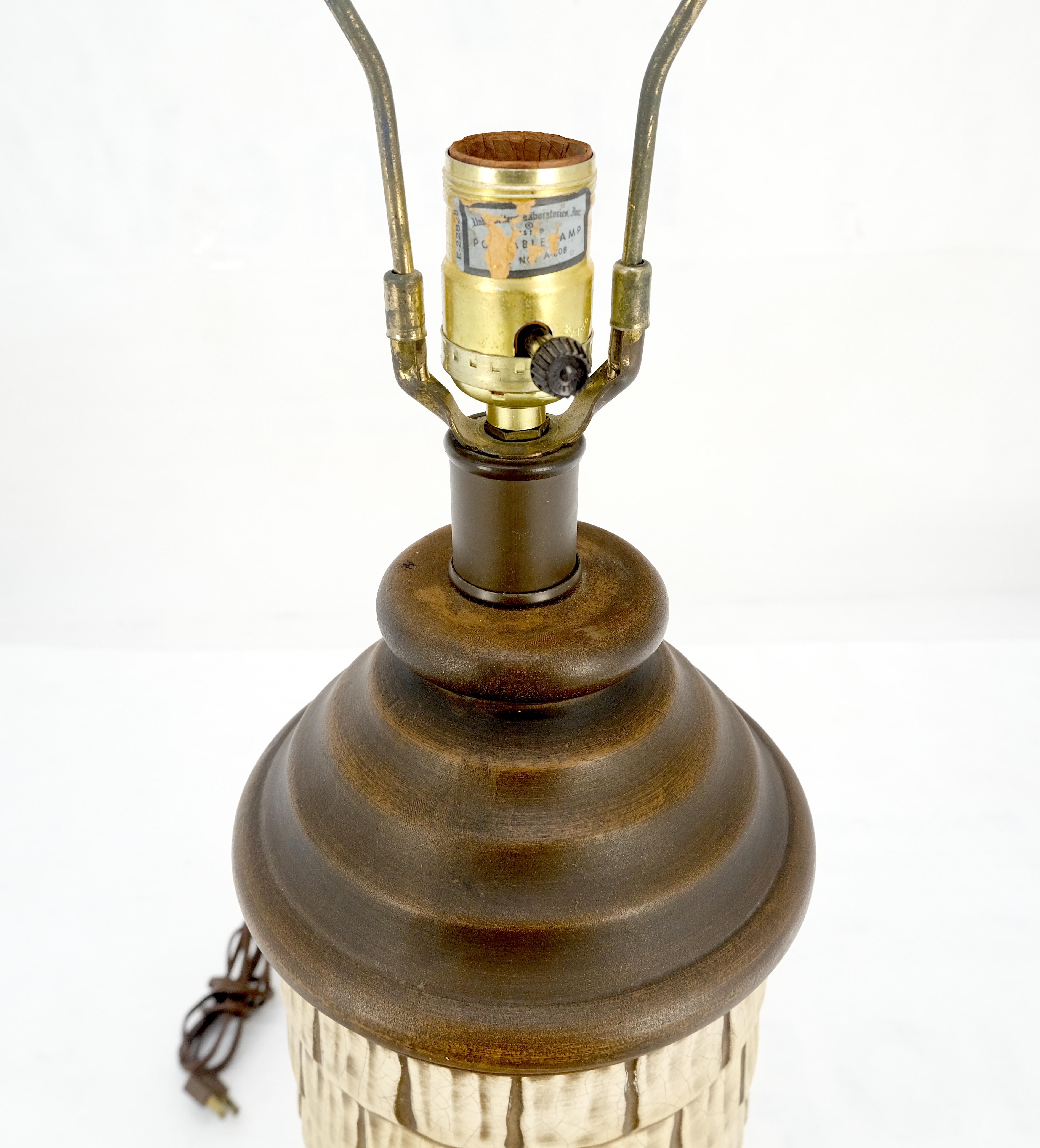 Ceramic Tile Style Cylinder Shape Table Lamp c1970s MINT! For Sale 1