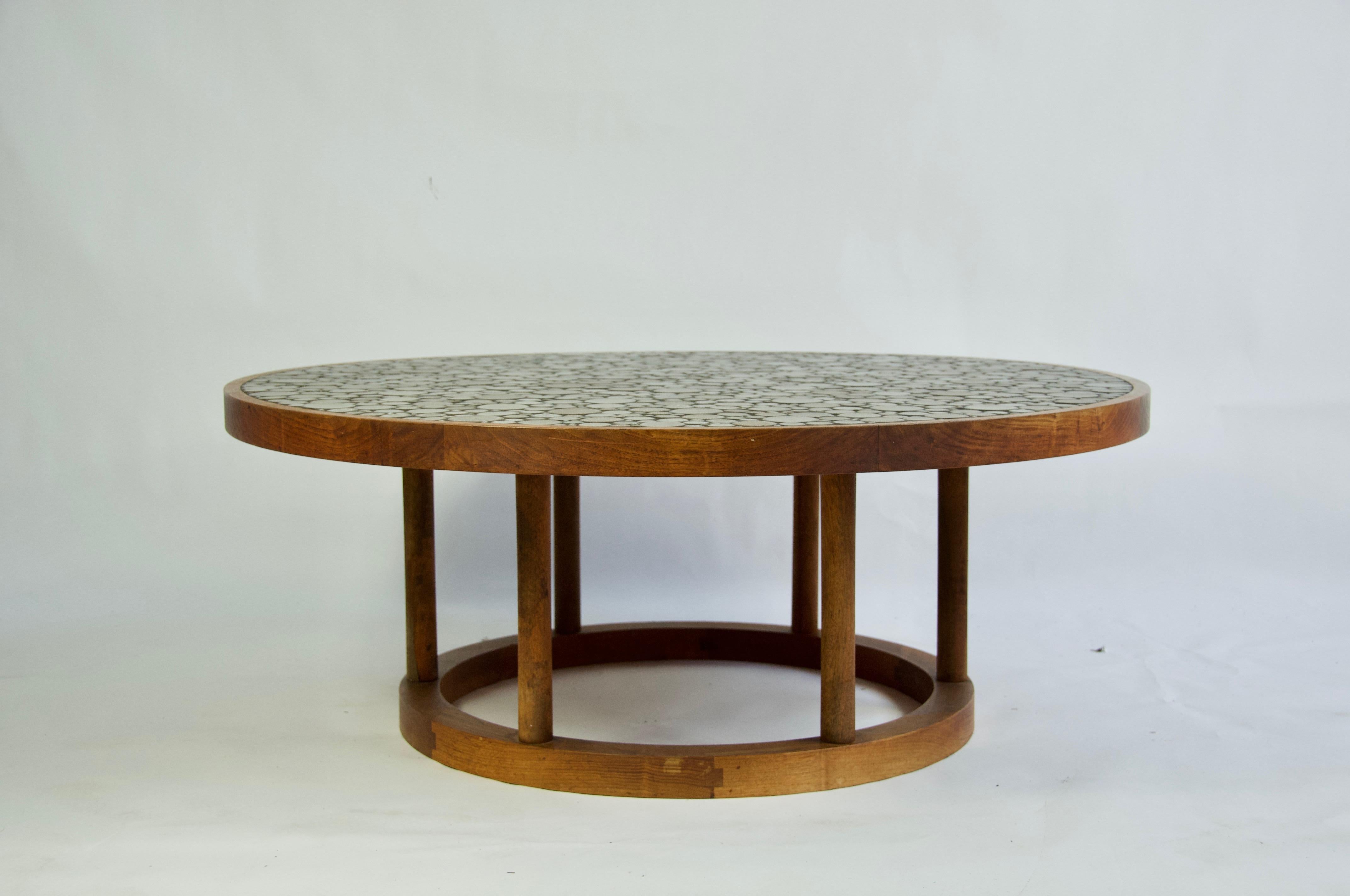 Mid-Century Modern Ceramic Tile-Top Coffee Table by Gordon and Jane Martz  For Sale