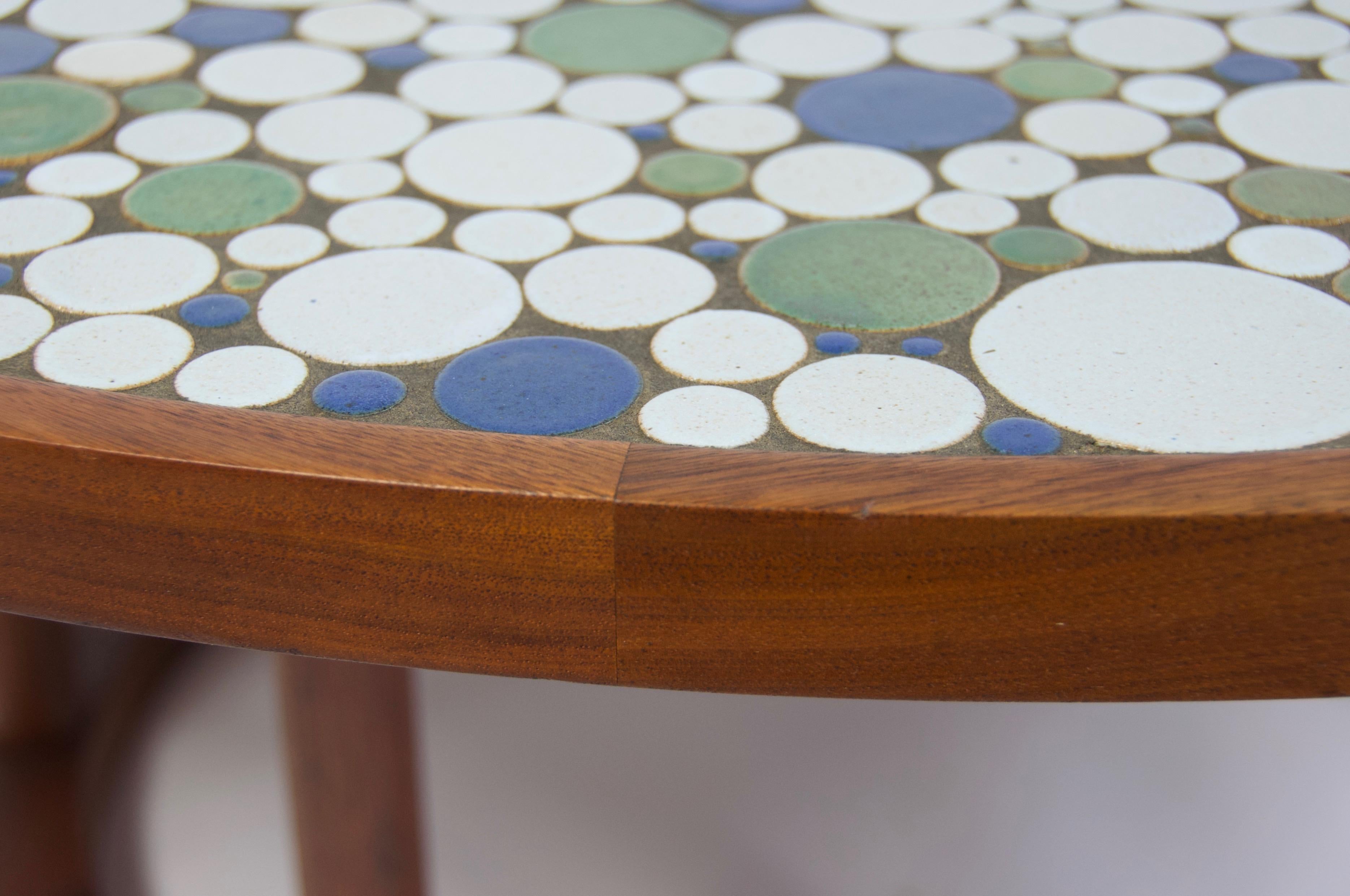 20th Century Ceramic Tile-Top Coffee Table by Gordon and Jane Martz