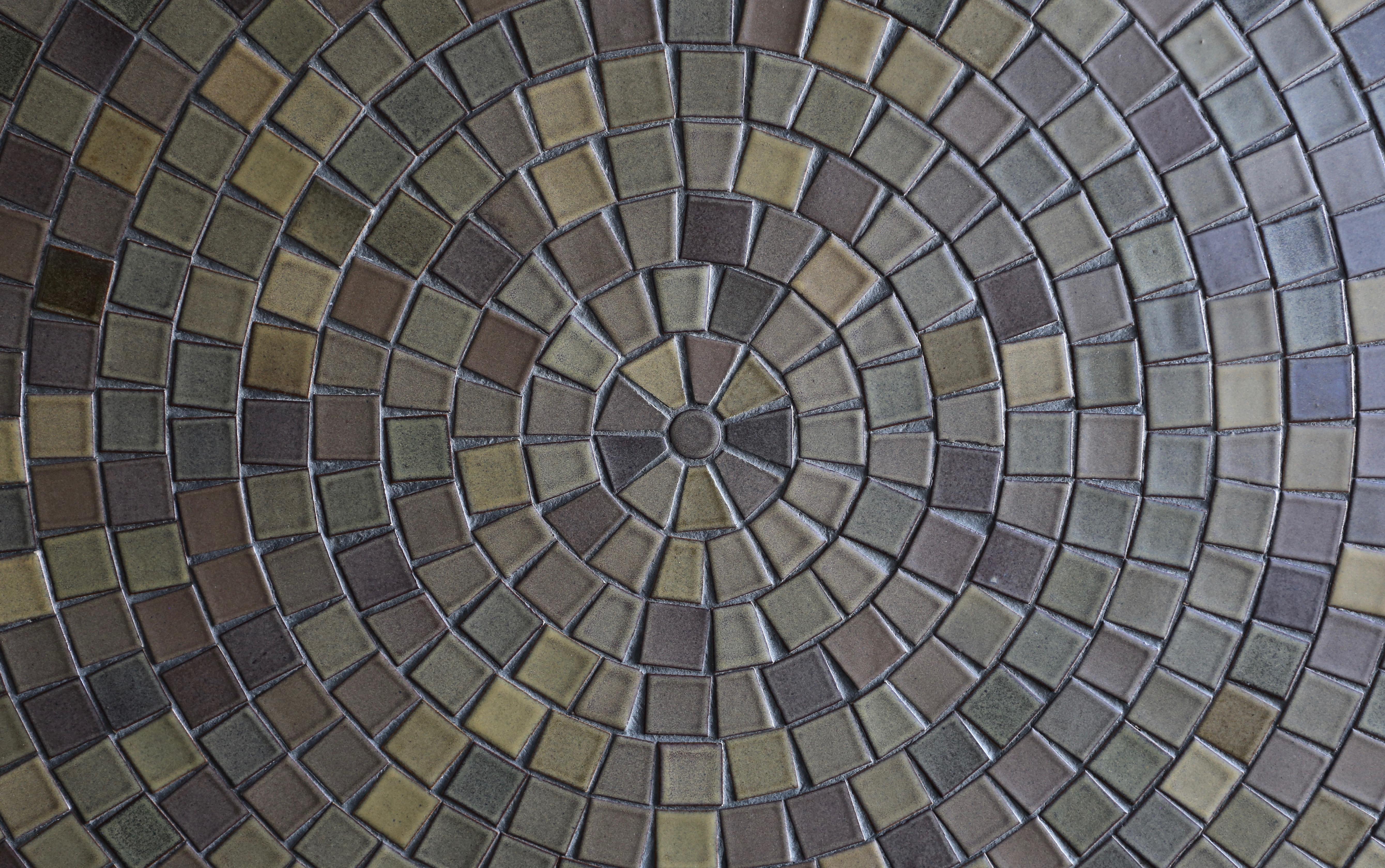 wood dining table with tile top