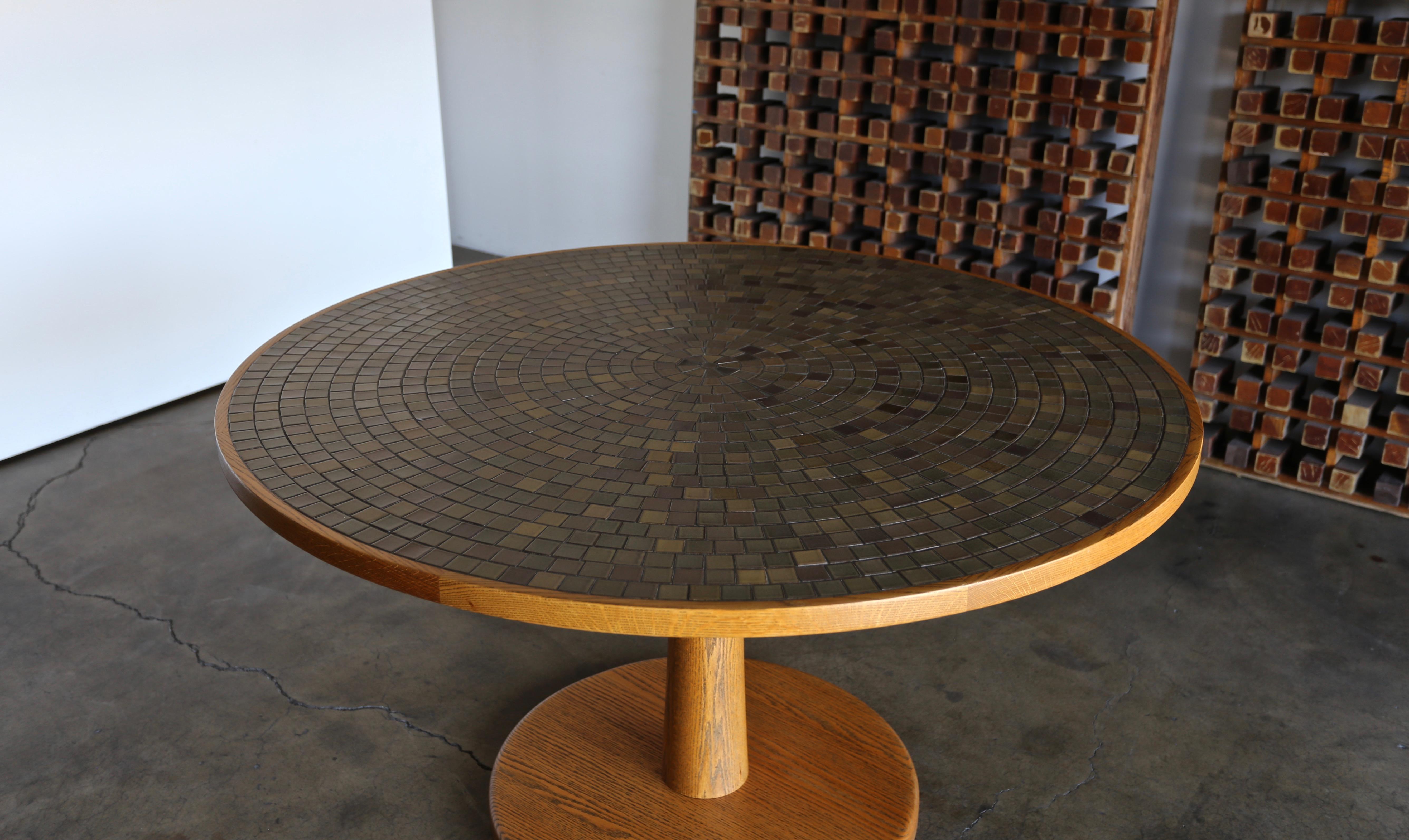 Mid-Century Modern Ceramic Tile-Top Dining Table by Gordon and Jane Martz, circa 1965