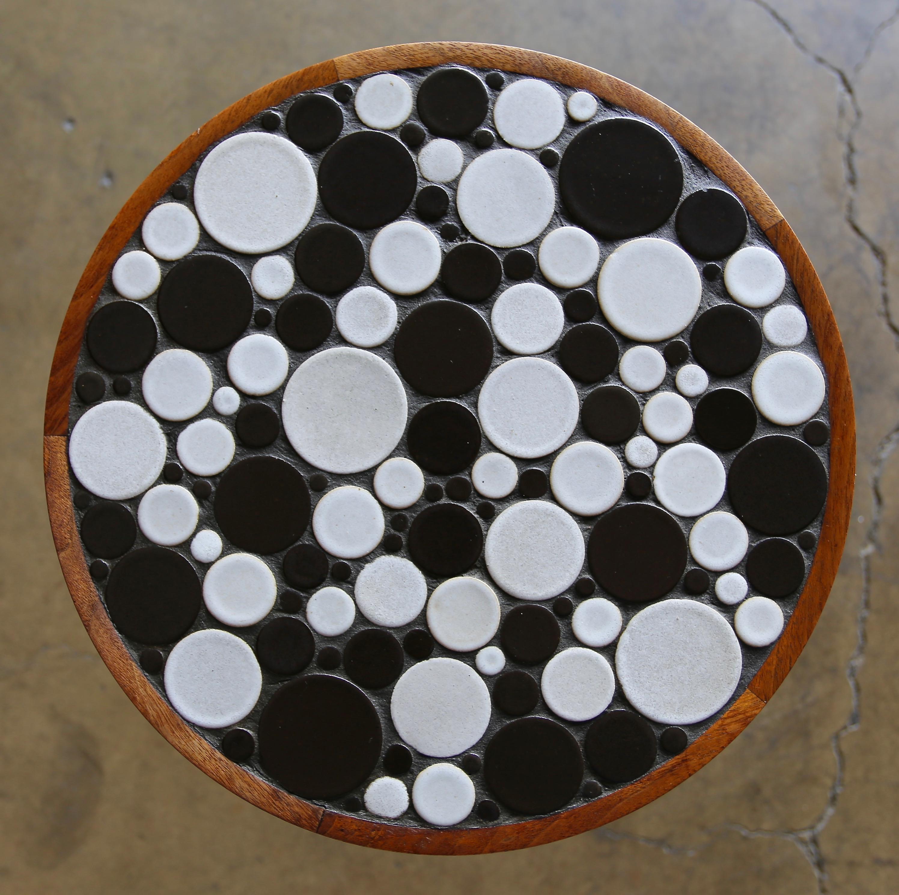 Ceramic tile top occasional table by Gordon Martz.