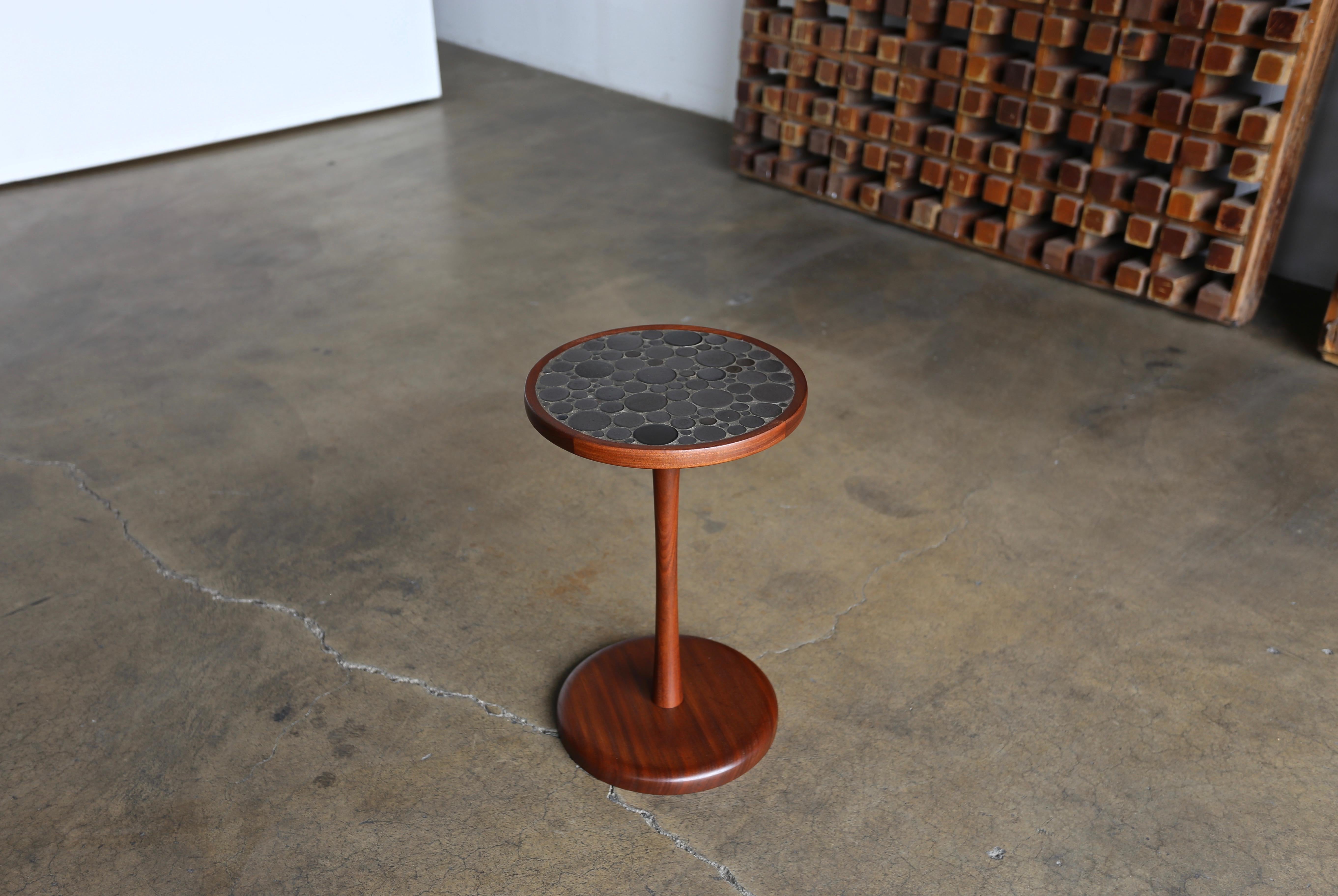 Mid-Century Modern Ceramic Tile Top Occasional Table by Gordon Martz