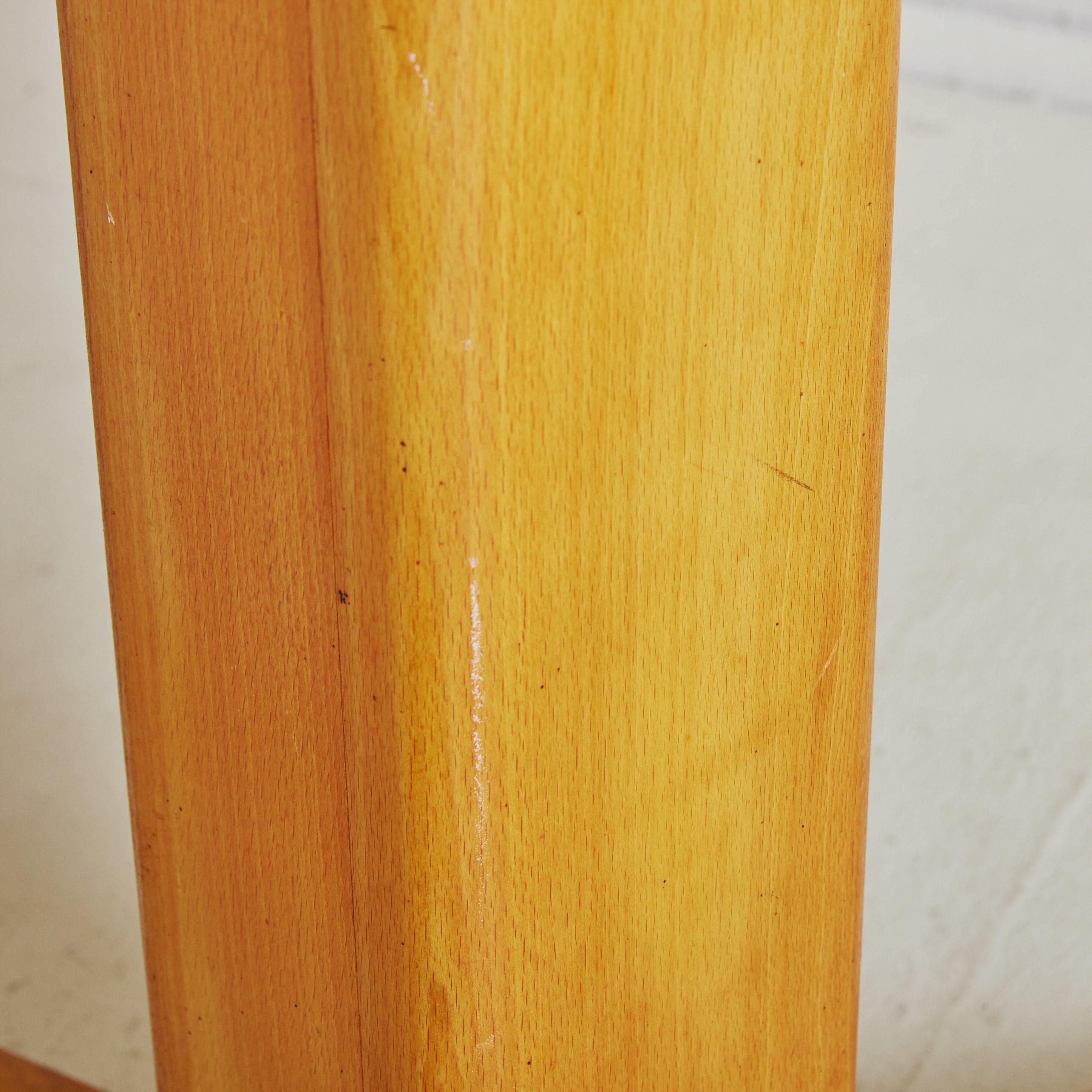 Table d'appoint en céramique avec base en bois par M J.P. Monnet, France, années 1970 en vente 3