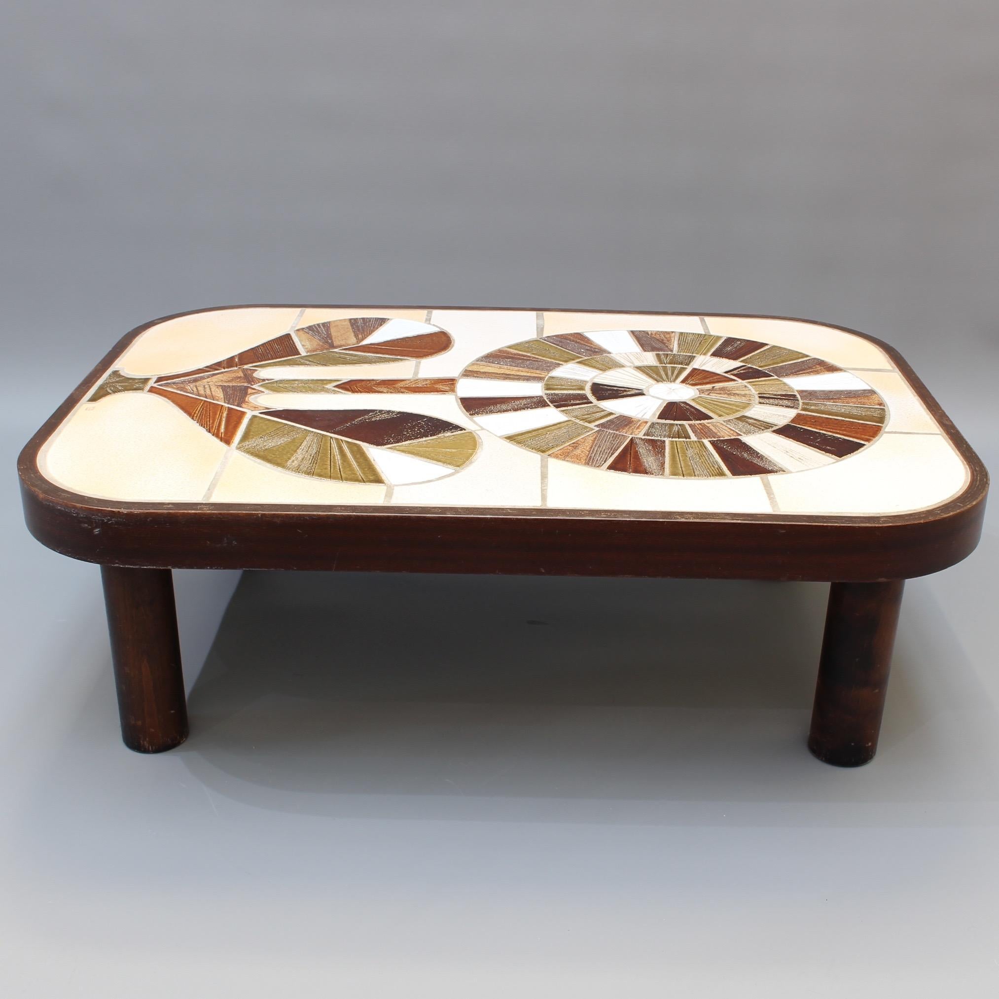 Ceramic Tiled Coffee Table by Roger Capron, circa 1970s In Good Condition In London, GB