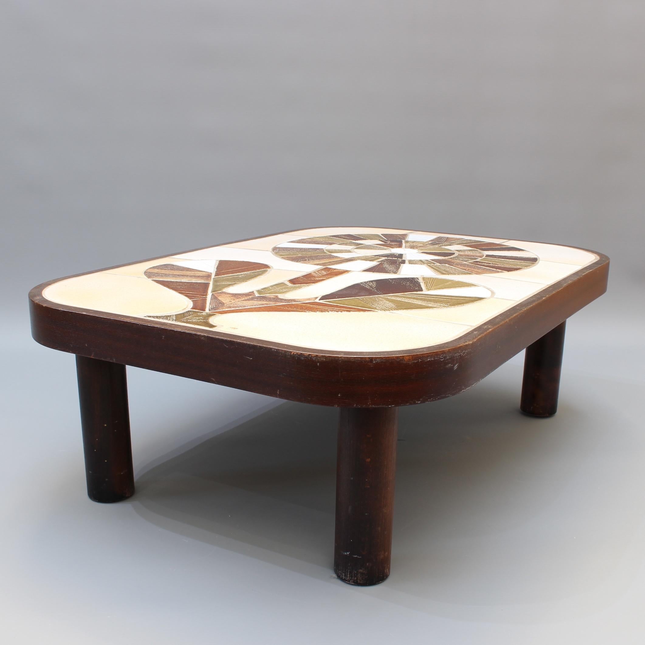 Late 20th Century Ceramic Tiled Coffee Table by Roger Capron, circa 1970s