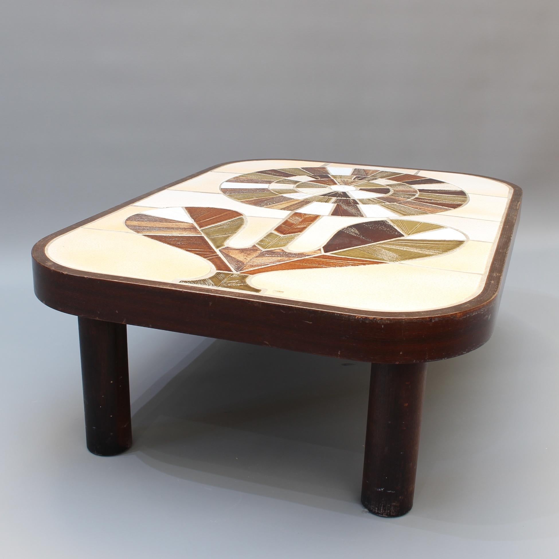 Ceramic Tiled Coffee Table by Roger Capron, circa 1970s 1
