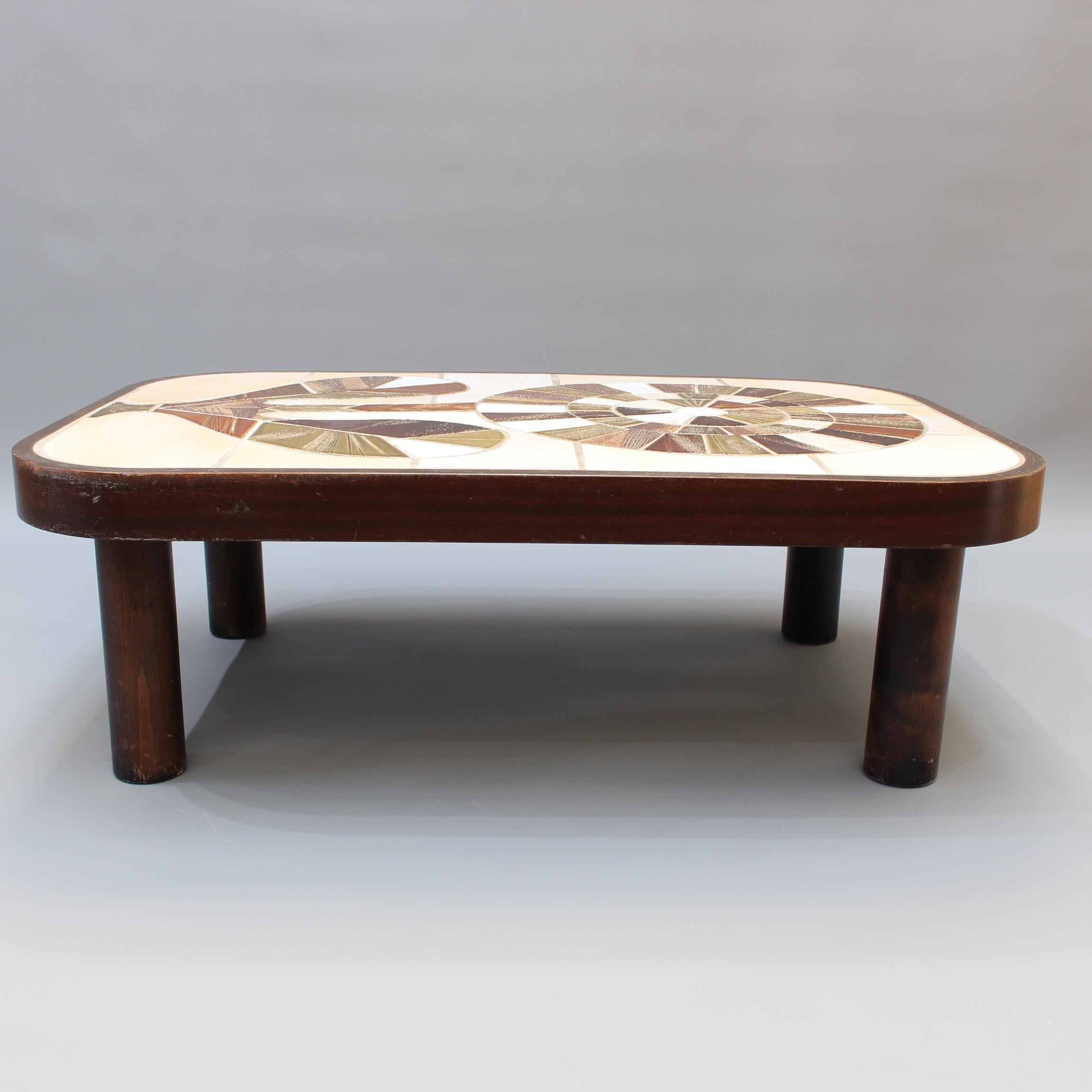 Ceramic Tiled Coffee Table by Roger Capron, circa 1970s 2