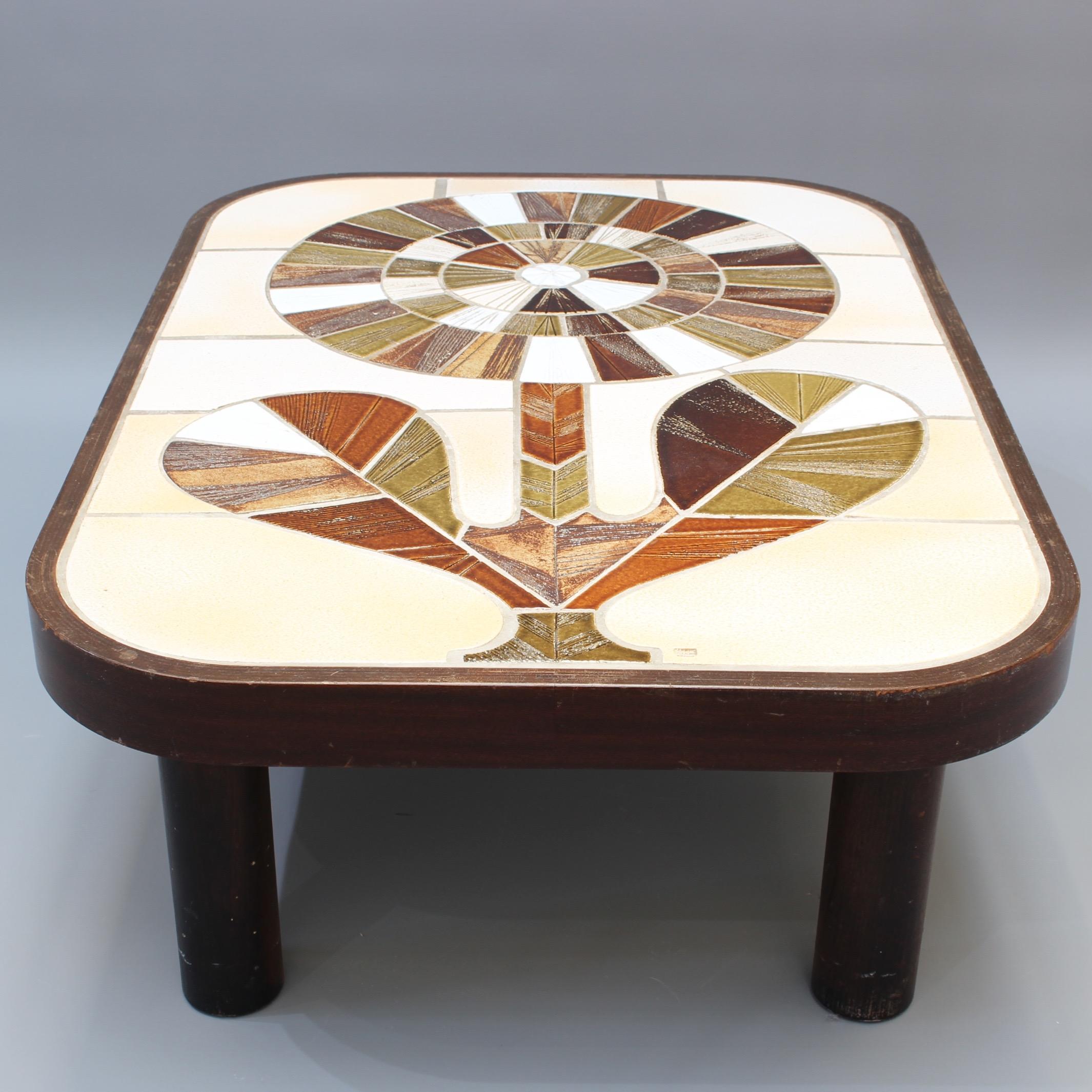 Ceramic Tiled Coffee Table by Roger Capron, circa 1970s 3