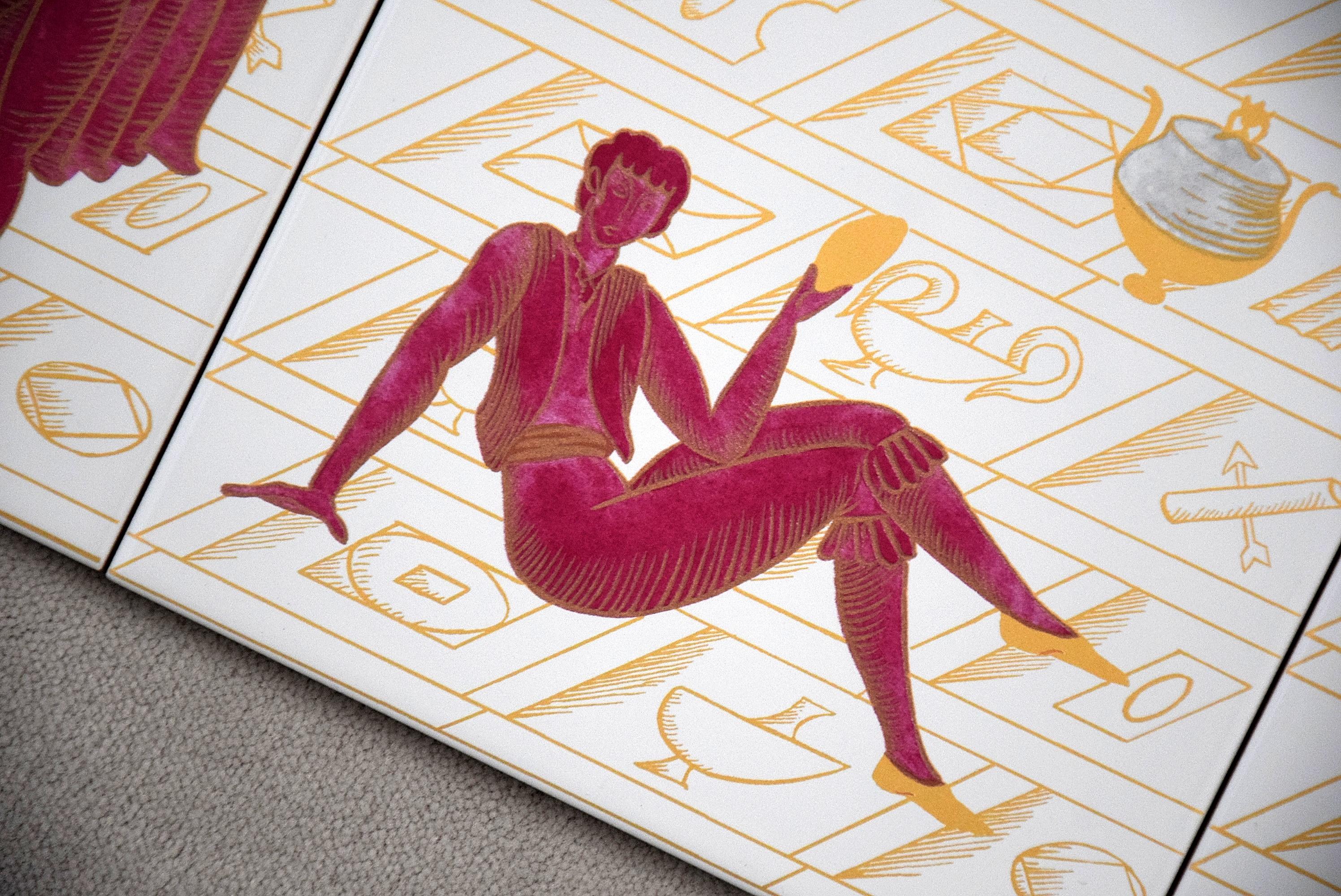 Ceramic Tiles with La Conversazione Classica Designed by Gio Ponti 4