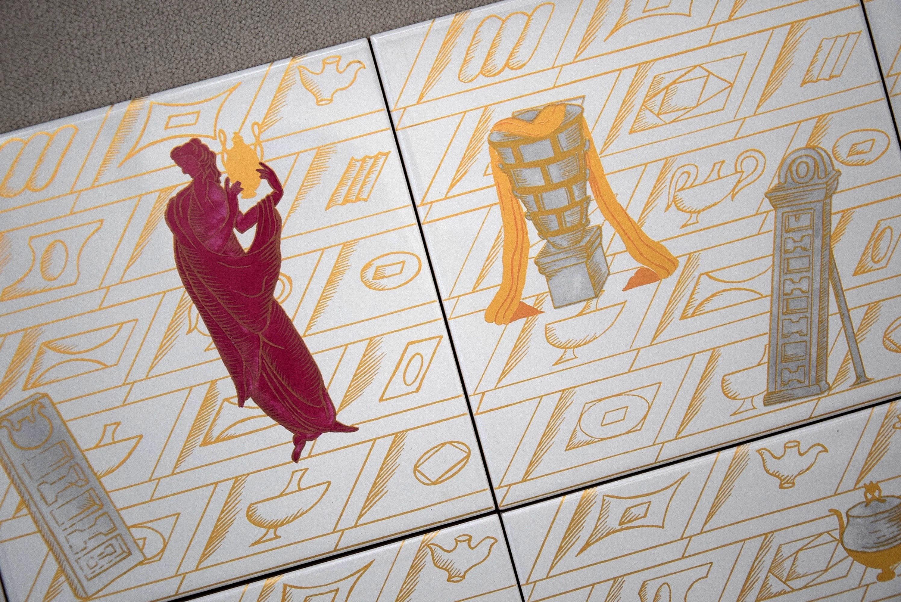 Ceramic Tiles with La Conversazione Classica Designed by Gio Ponti In Good Condition In Weesp, NL