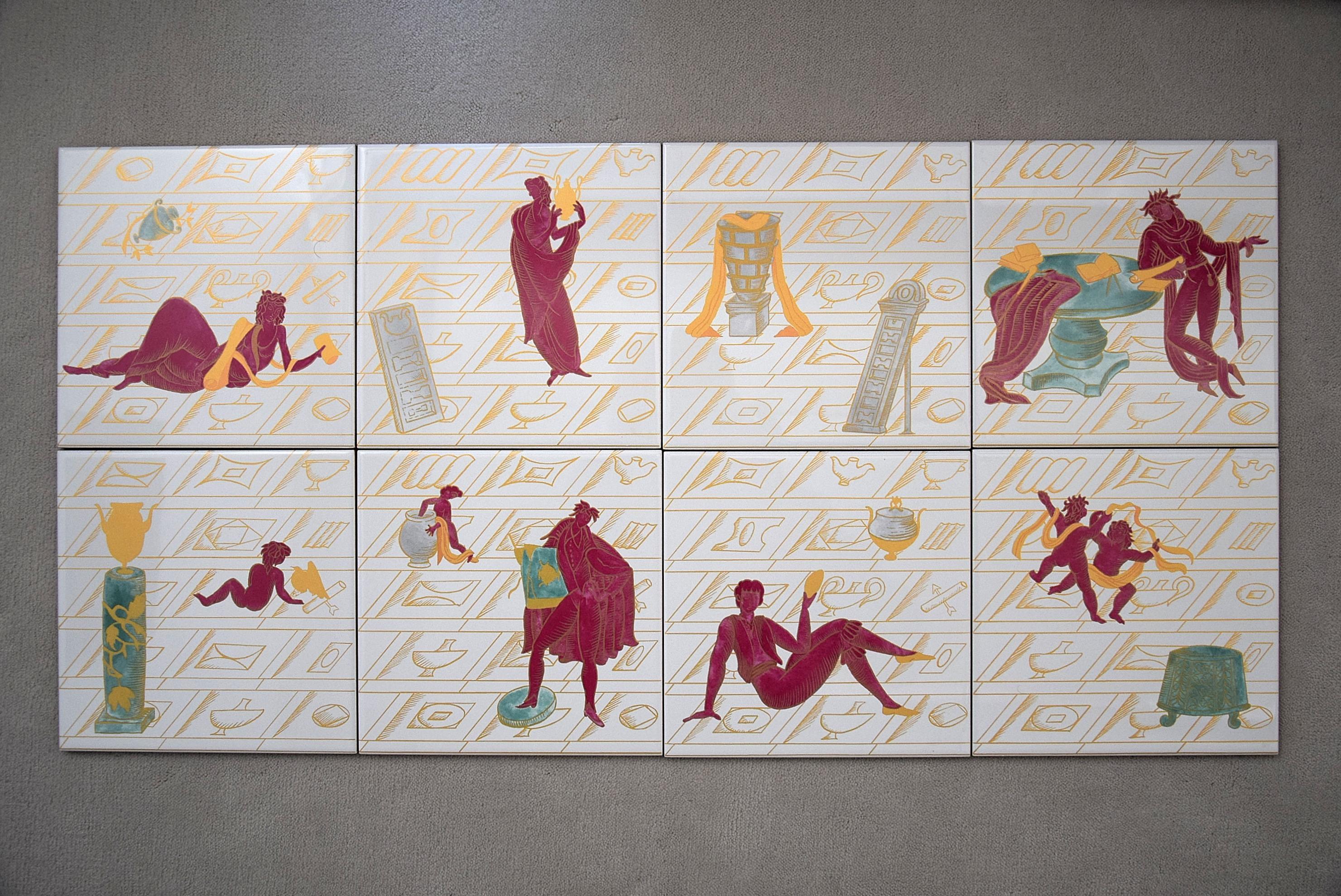 Ceramic Tiles with La Conversazione Classica Designed by Gio Ponti 2