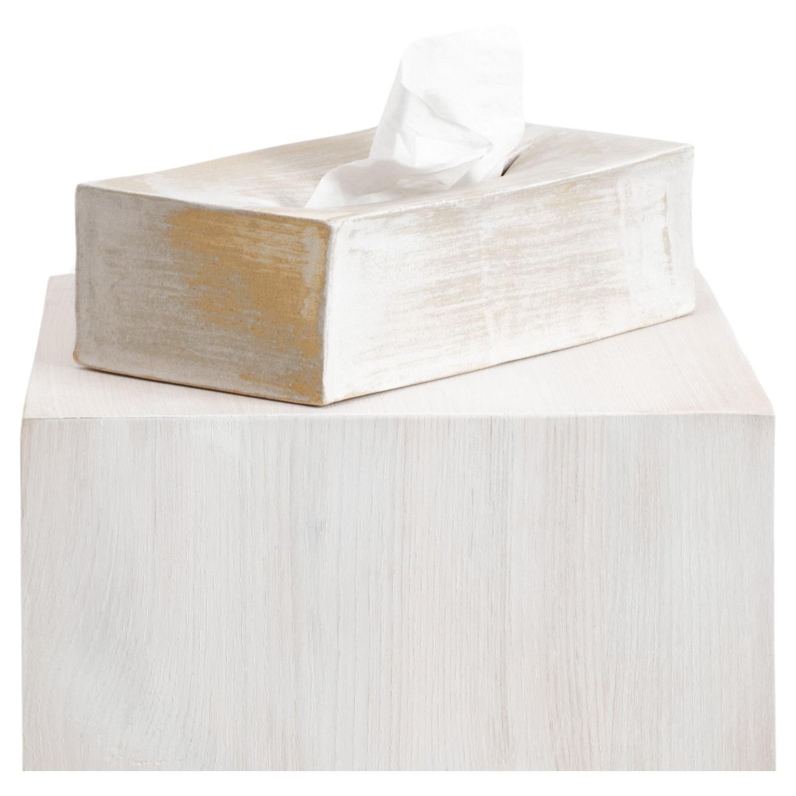 Ceramic Tissue Box in white For Sale