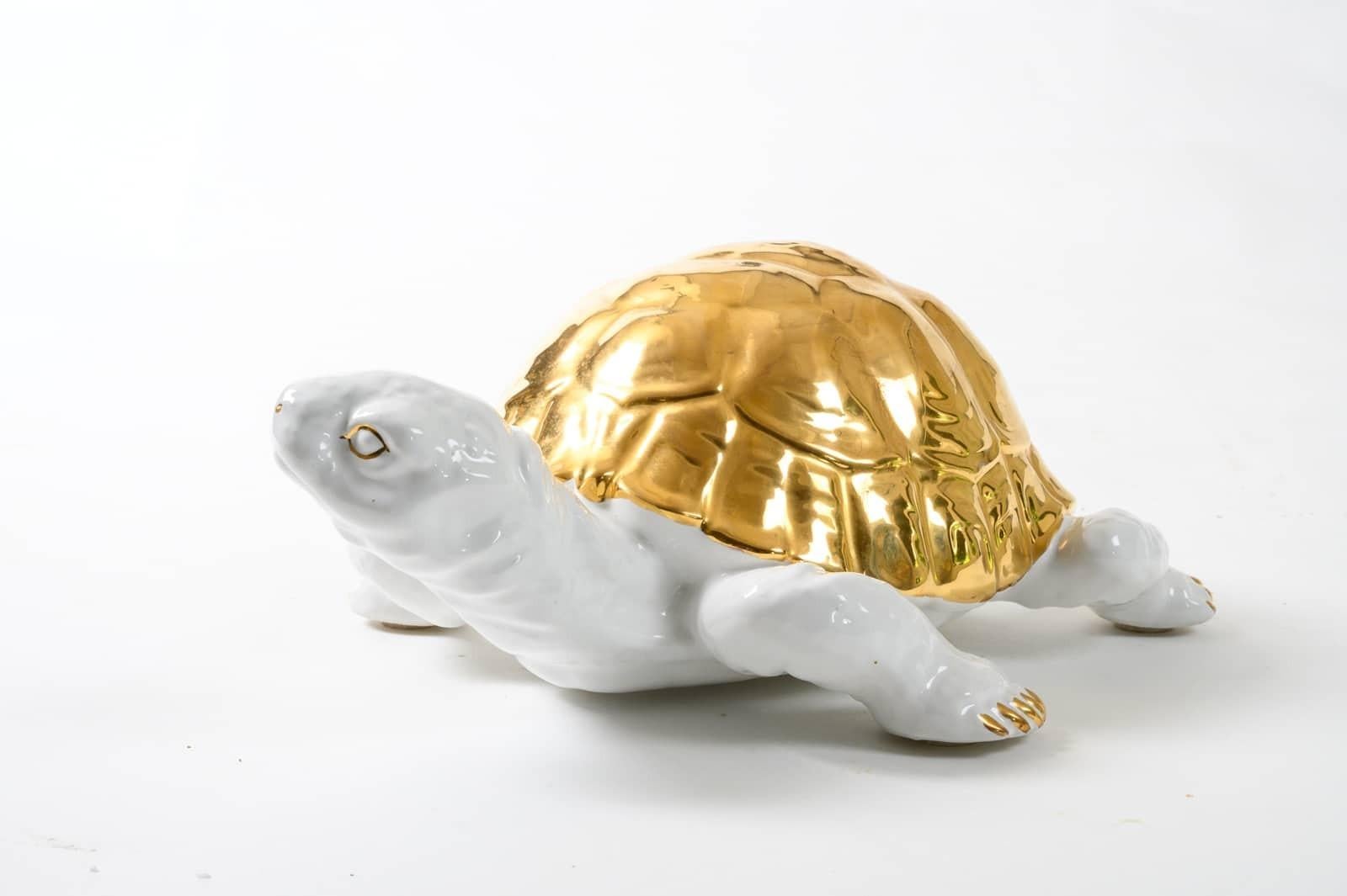 Ceramic Tortoise with Gold Detailing by Ronzan 2