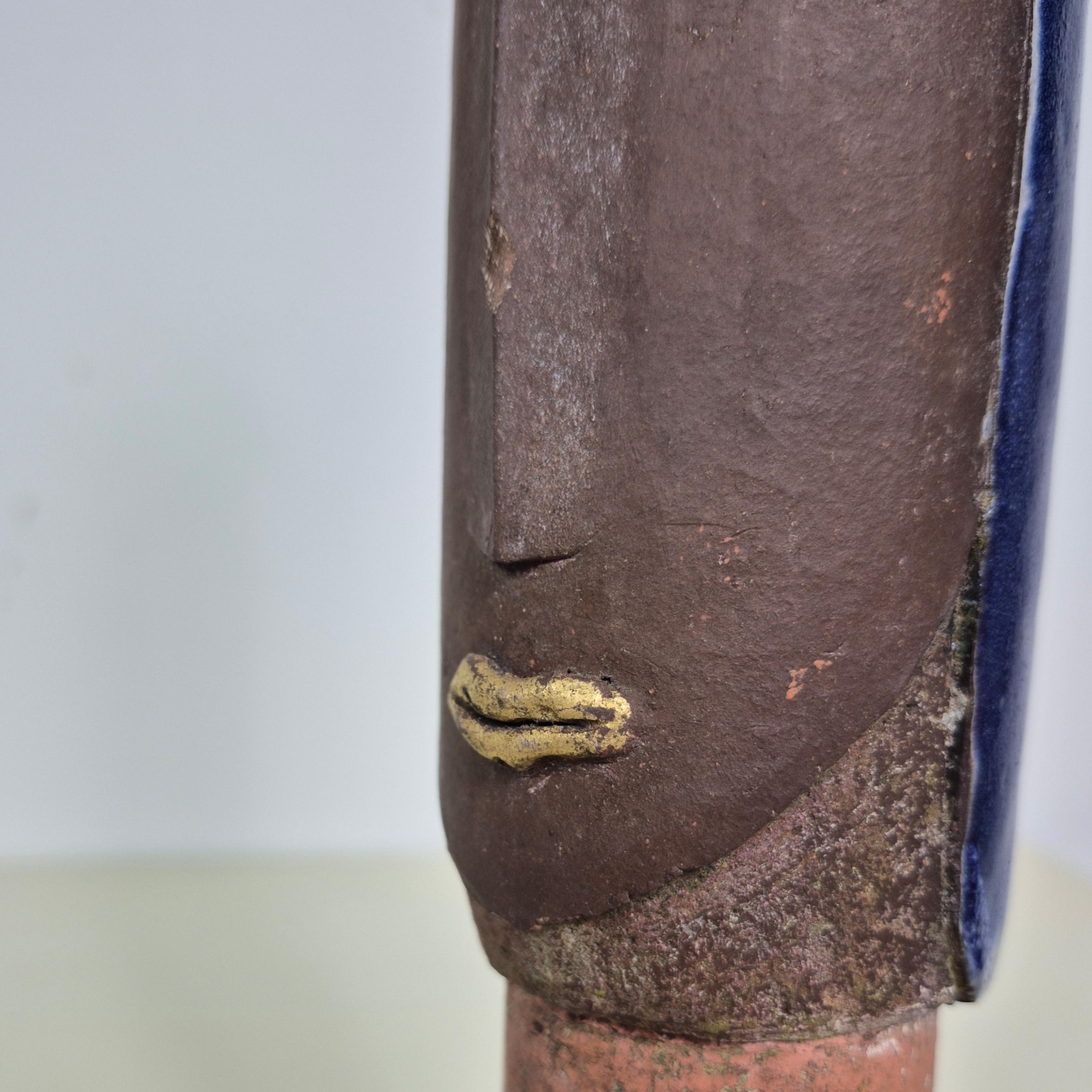 20th Century Ceramic totem statue by Dieter Eichelmann, Germany 1980s For Sale