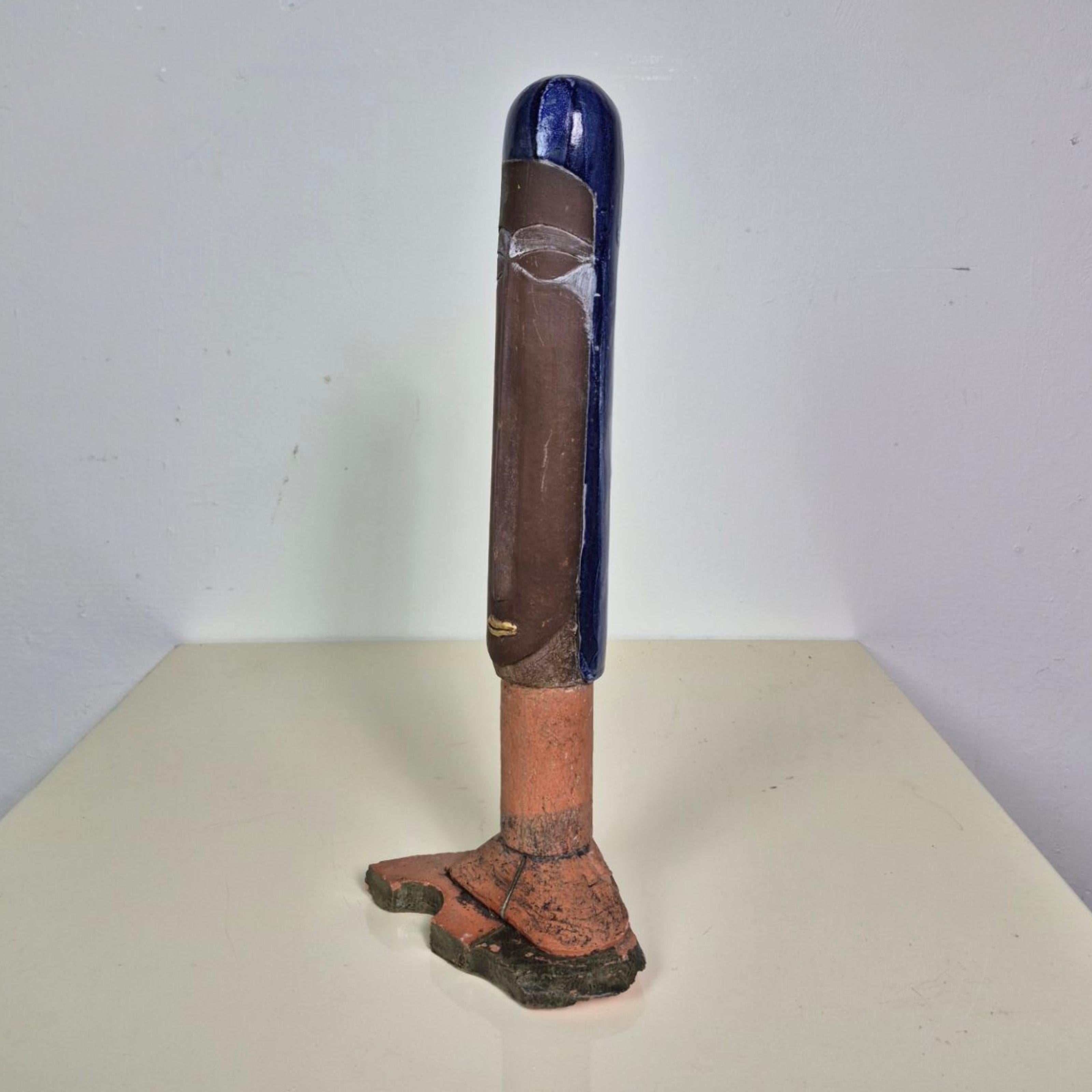 Ceramic totem statue by Dieter Eichelmann, Germany 1980s For Sale 2