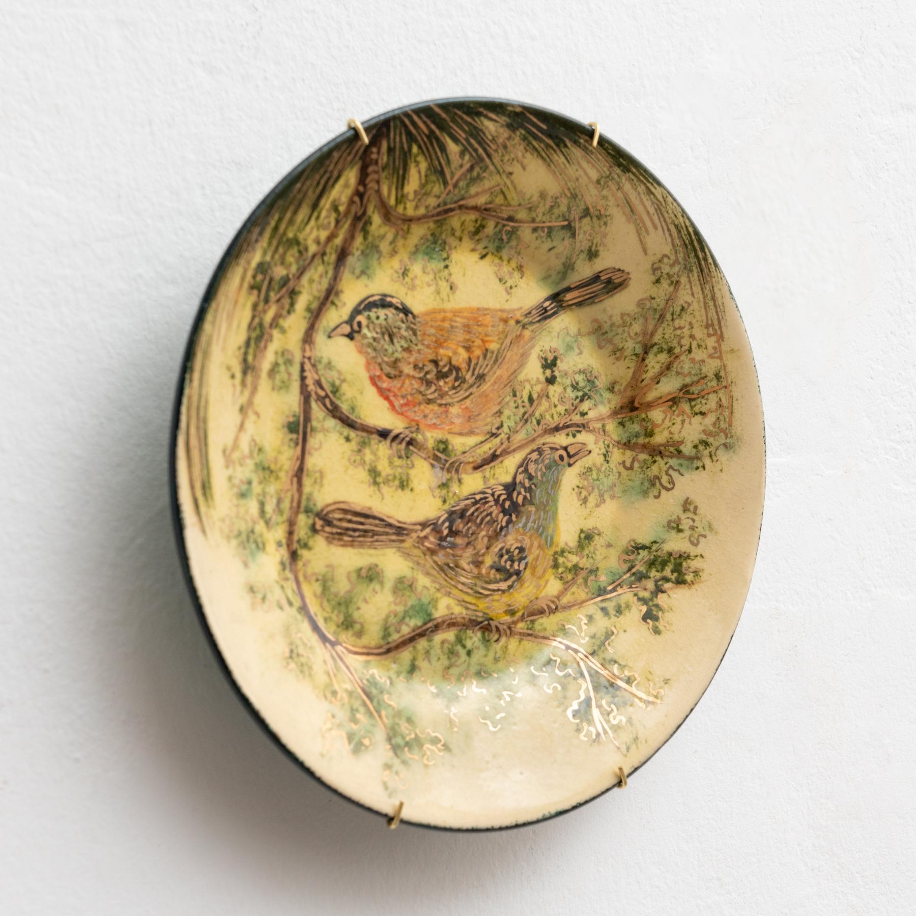 Ceramic Traditional Hand Painted Plate by Catalan Artist Diaz Costa, circa 1960 For Sale 4