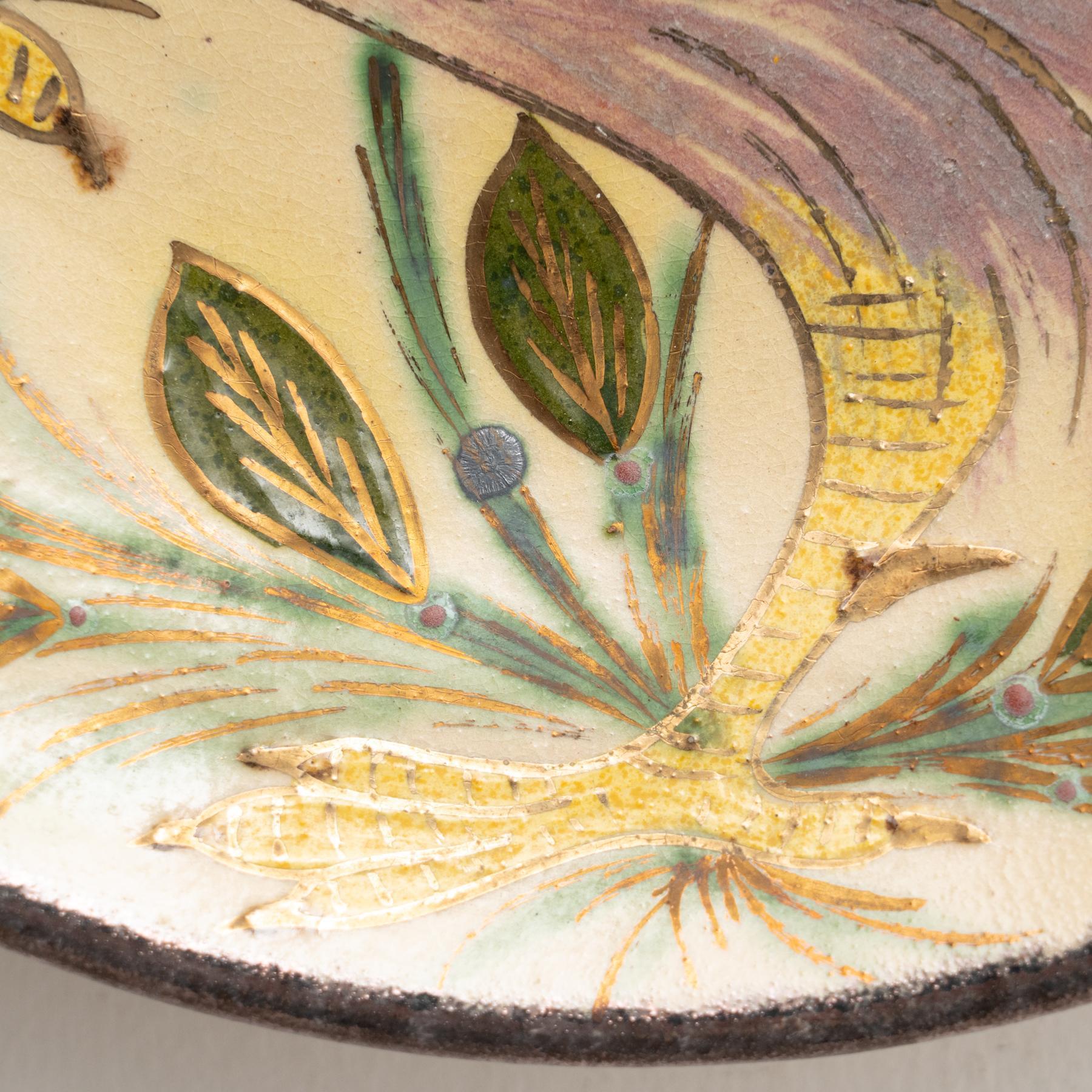 Ceramic Traditional Hand Painted Plate by Catalan Artist Diaz Costa, circa 1960 For Sale 4
